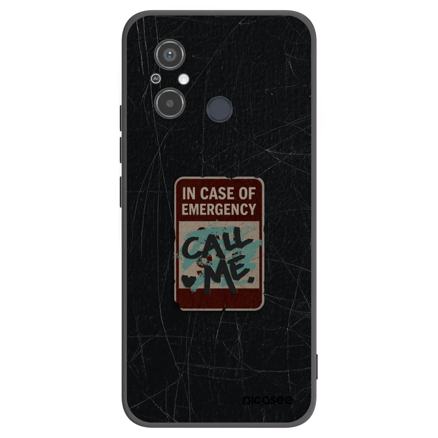 Picasee Xiaomi Redmi 12C Hülle - Schwarzes Silikon - EMERGENCY