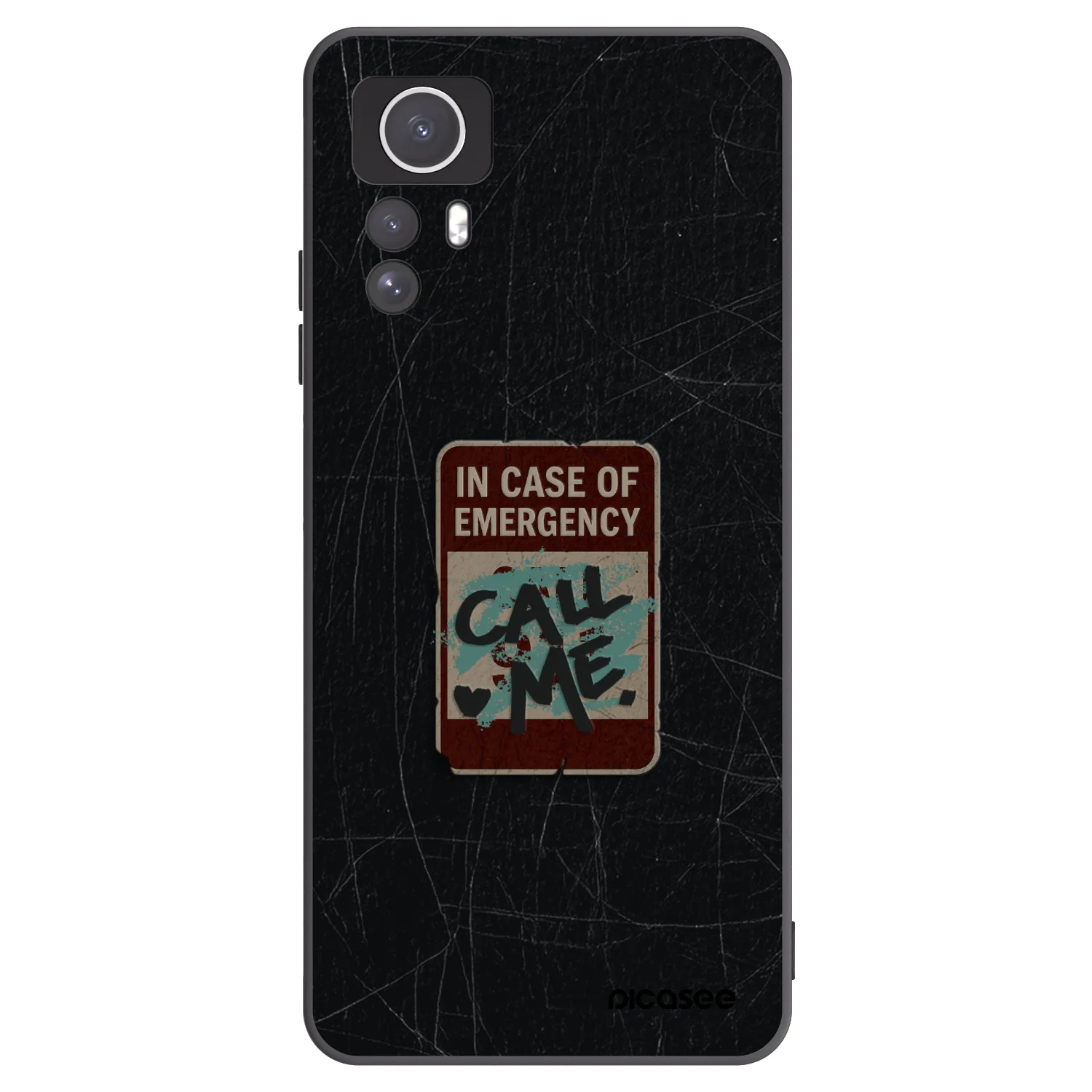 Picasee Xiaomi Redmi Note 12S Hülle - Schwarzes Silikon - EMERGENCY