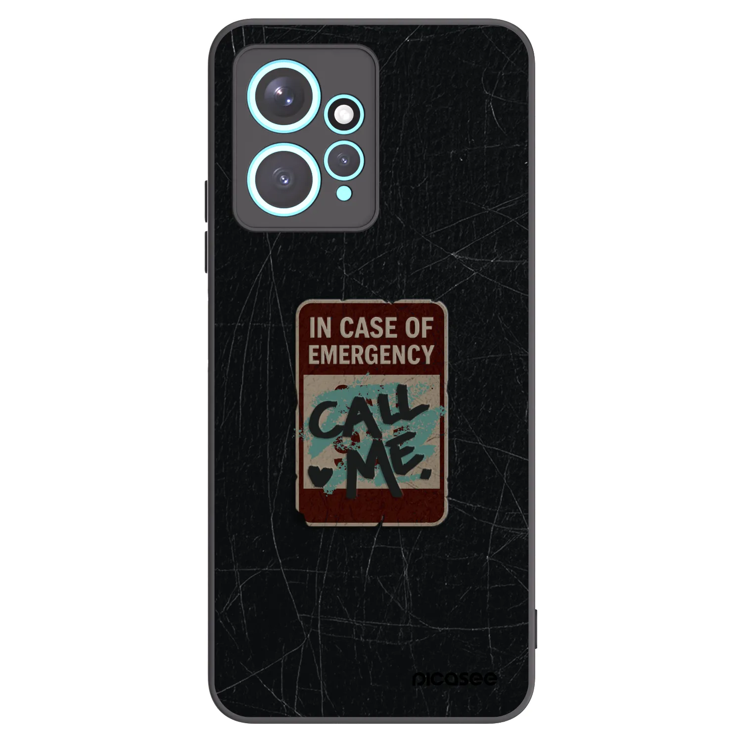 Picasee Xiaomi Redmi Note 12 4G Hülle - Schwarzes Silikon - EMERGENCY