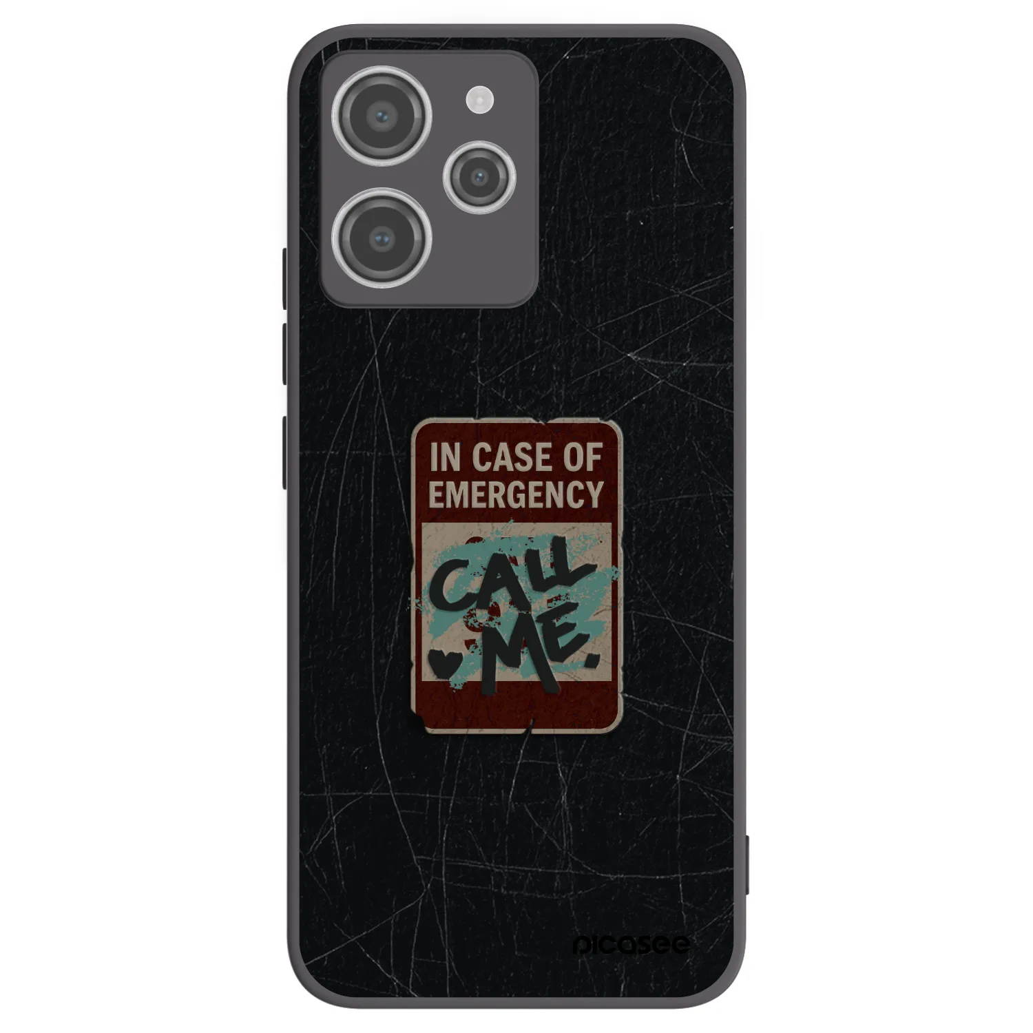 Picasee Xiaomi Redmi 12 4G Hülle - Schwarzes Silikon - EMERGENCY