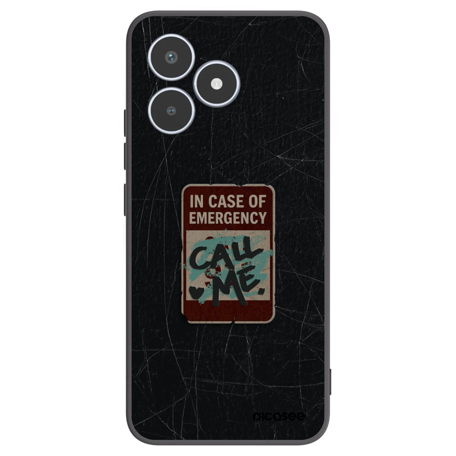 Picasee Realme C53 Hülle - Schwarzes Silikon - EMERGENCY