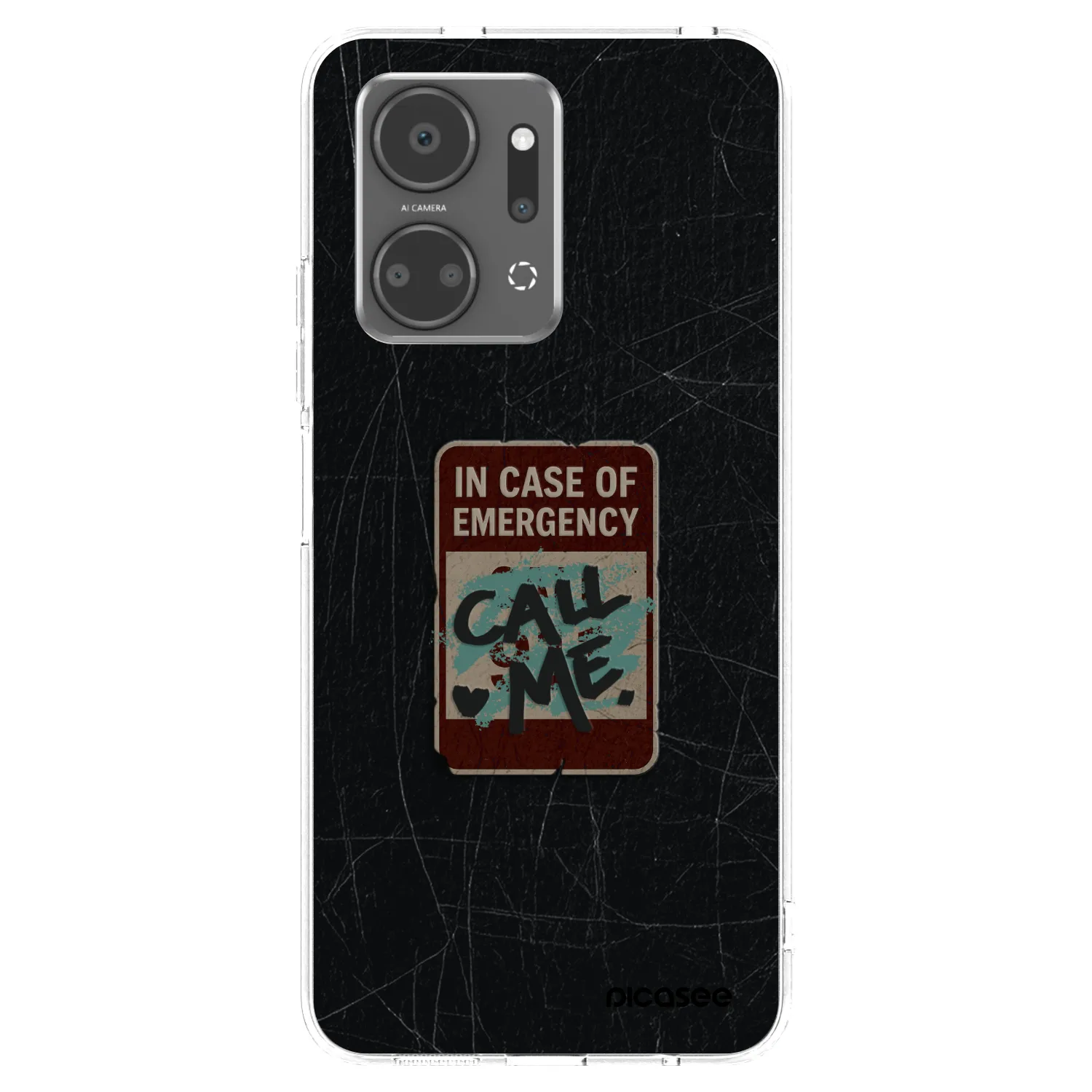 Picasee Honor X7a Hülle - Transparentes Silikon - EMERGENCY
