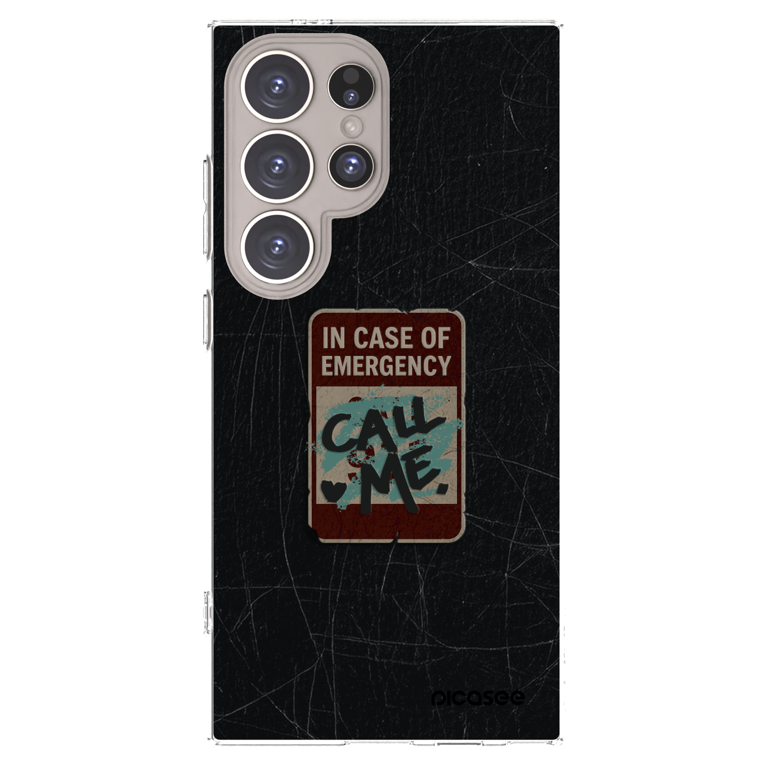 Picasee Samsung Galaxy S24 Ultra S928B 5G Hülle - Transparentes Silikon - EMERGENCY