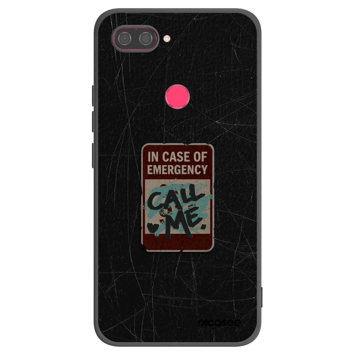 Picasee Xiaomi Mi 8 Lite Hülle - Schwarzes Silikon - EMERGENCY