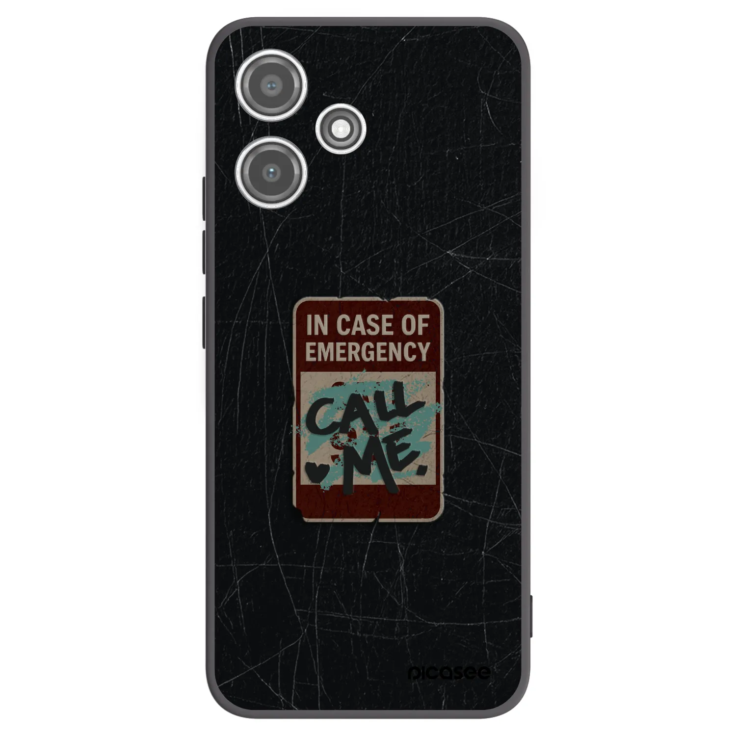 Picasee Xiaomi Redmi 12 5G Hülle - Schwarzes Silikon - EMERGENCY