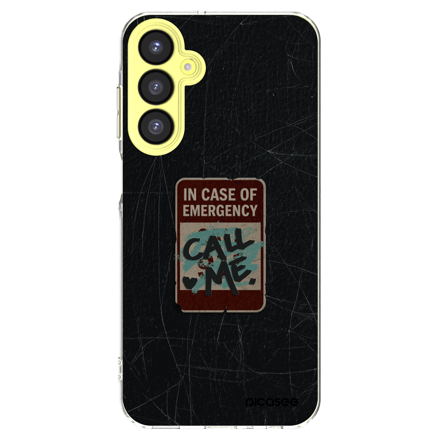 Picasee Samsung Galaxy A25 A256B 5G Hülle - Transparentes Silikon - EMERGENCY