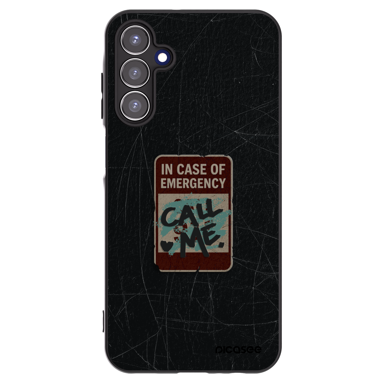 Picasee Samsung Galaxy A15 A155F 4G Hülle - Schwarzes Silikon - EMERGENCY