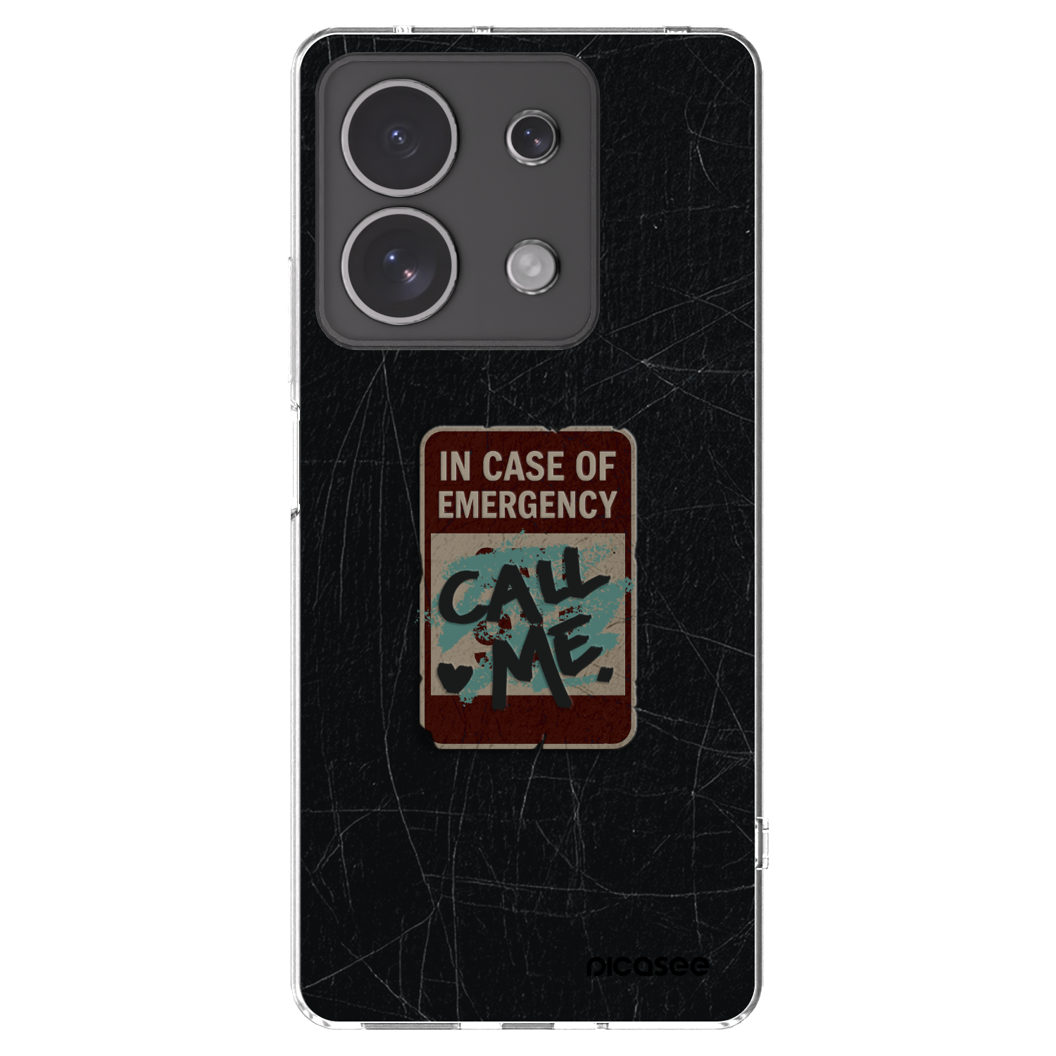 Picasee Xiaomi Redmi Note 13 4G Hülle - Transparentes Silikon - EMERGENCY