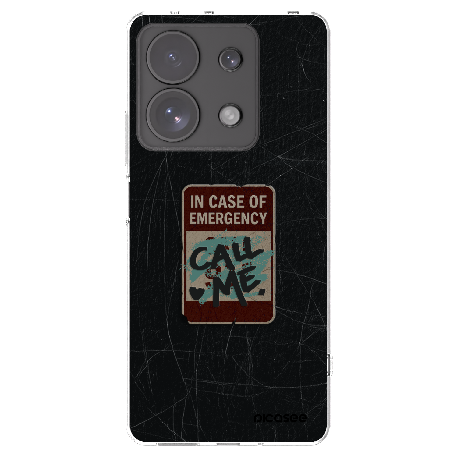 Picasee Xiaomi Redmi Note 13 Pro 4G Hülle - Transparentes Silikon - EMERGENCY
