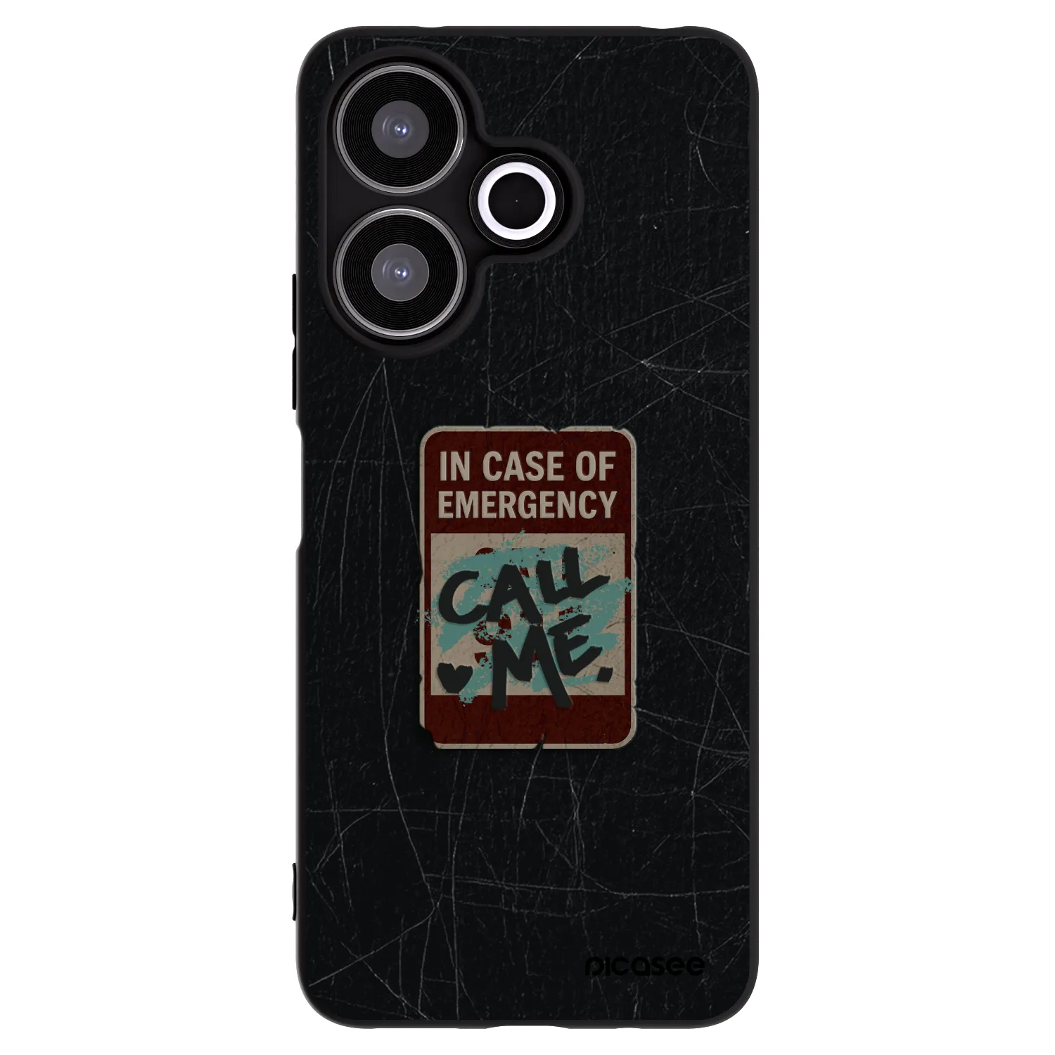Picasee Xiaomi Redmi 13 4G Hülle - Schwarzes Silikon - EMERGENCY