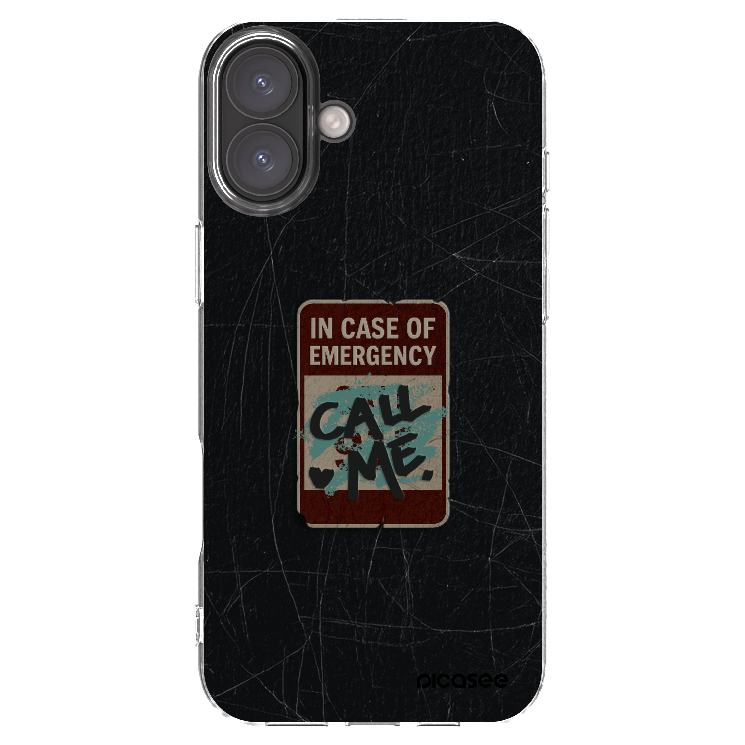 Picasee Apple iPhone 16 Plus Hülle - Transparentes Silikon - EMERGENCY