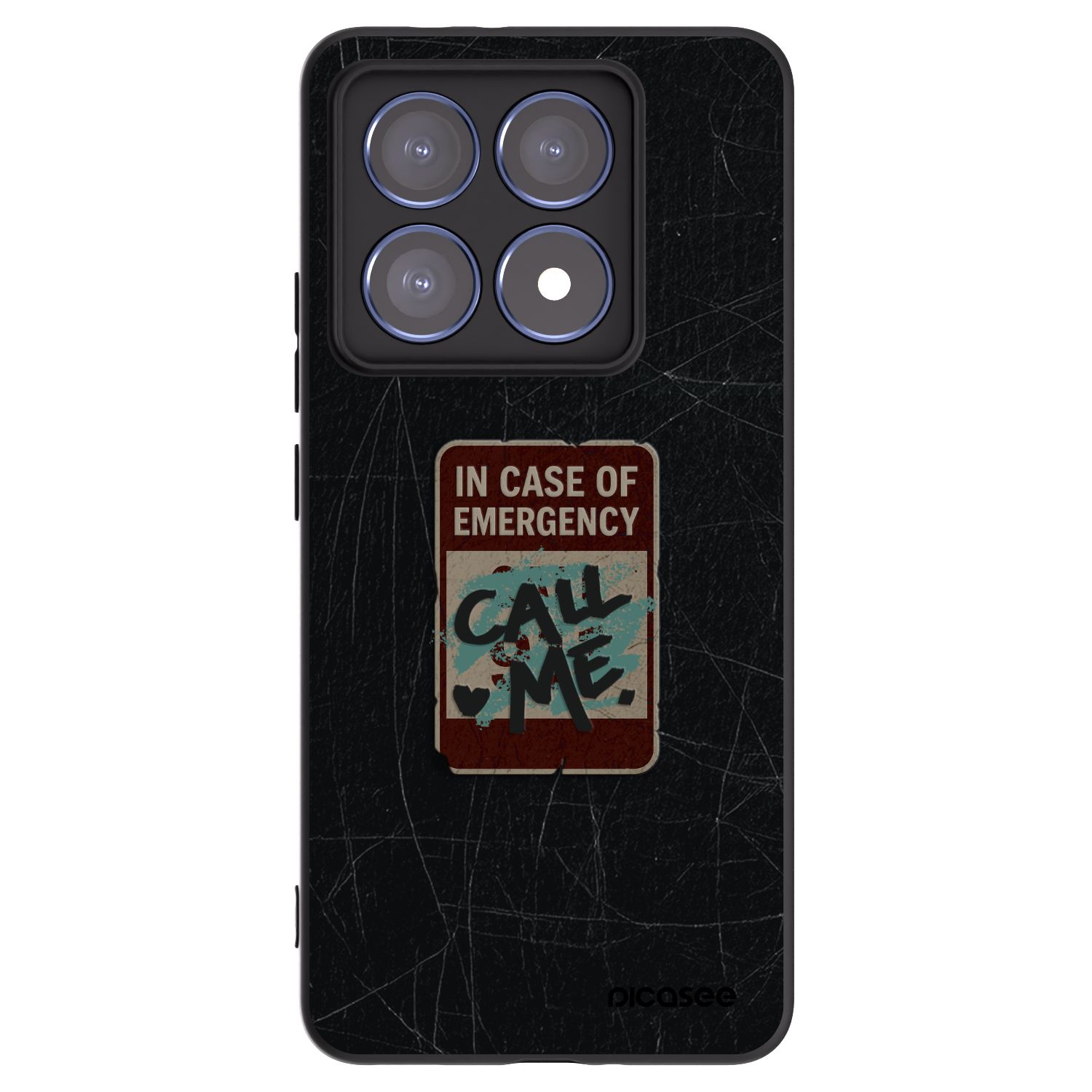 Picasee Xiaomi 14T Pro Hülle - Schwarzes Silikon - EMERGENCY