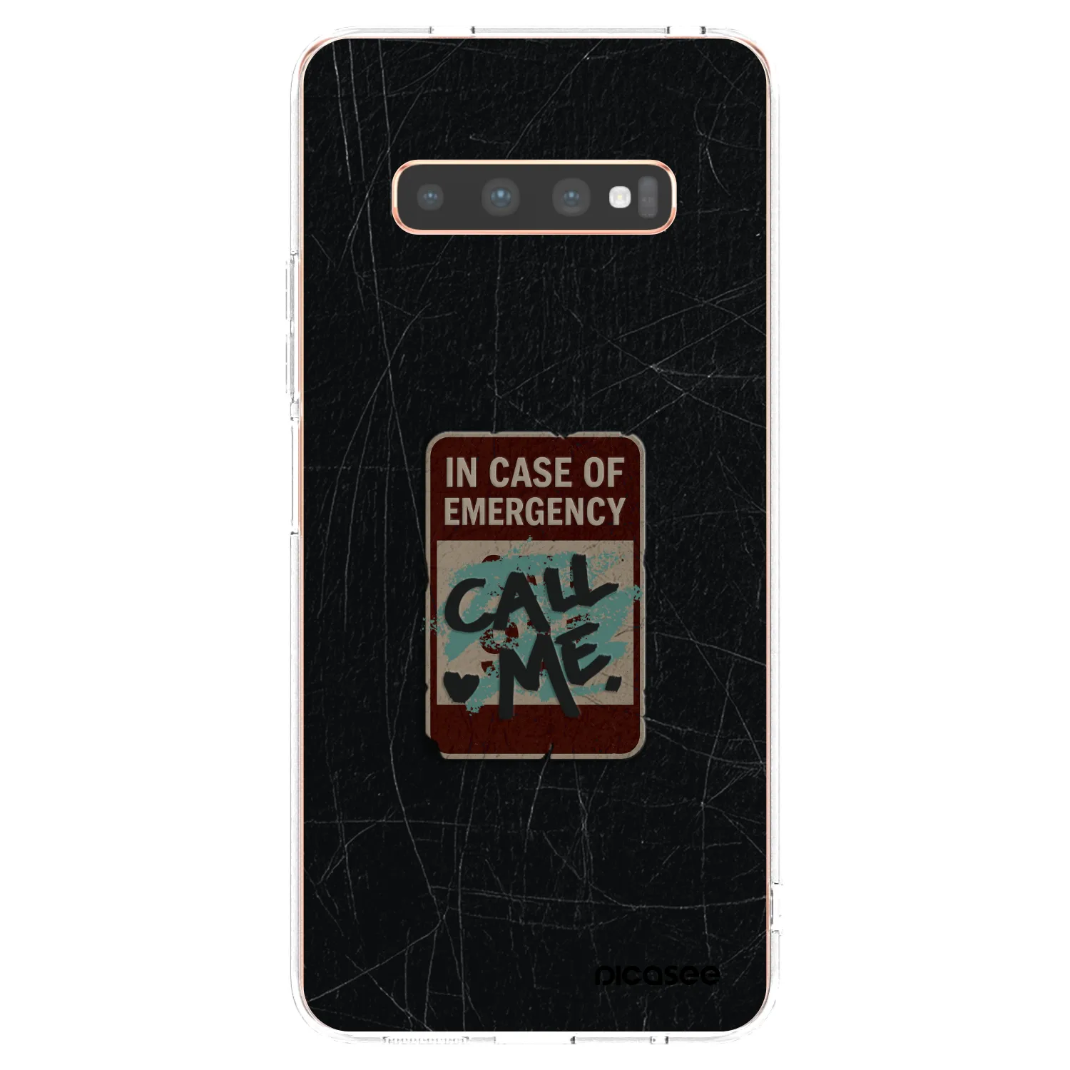 Picasee Samsung Galaxy S10 Plus G975 Hülle - Transparentes Silikon - EMERGENCY