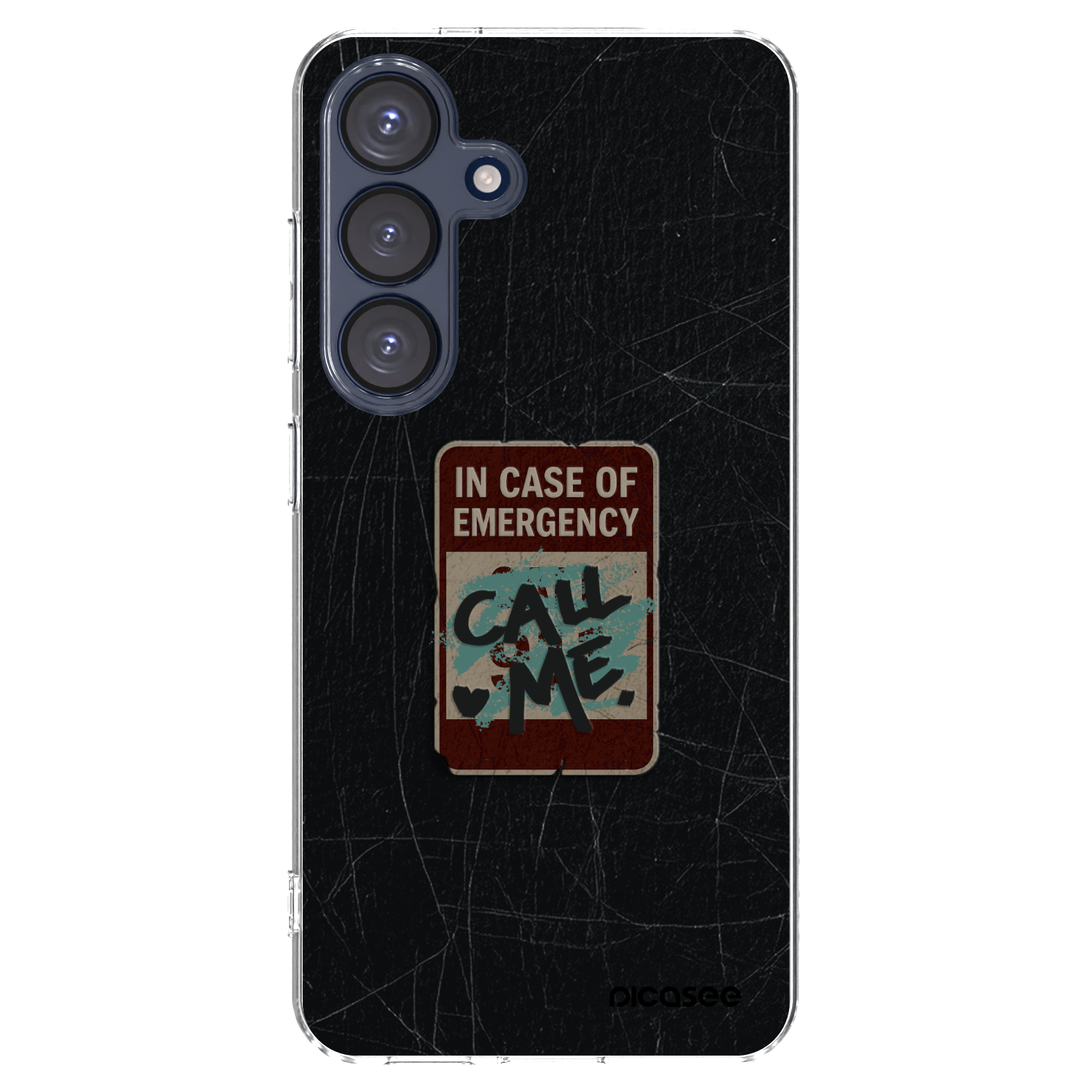 Picasee Samsung Galaxy S25 5G Hülle - Transparentes Silikon - EMERGENCY