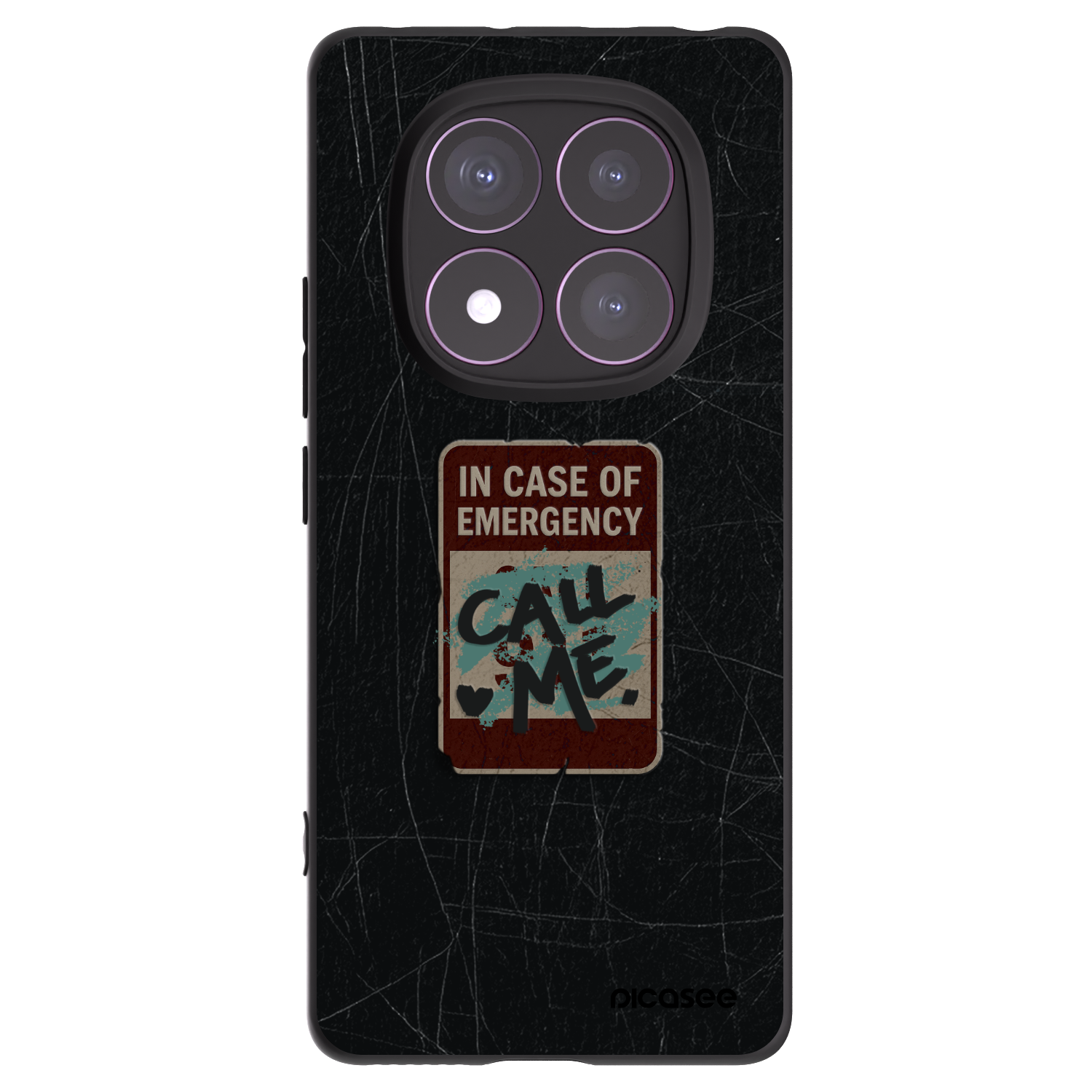 Picasee Xiaomi Redmi Note 14 Pro 4G Hülle - Schwarzes Silikon - EMERGENCY