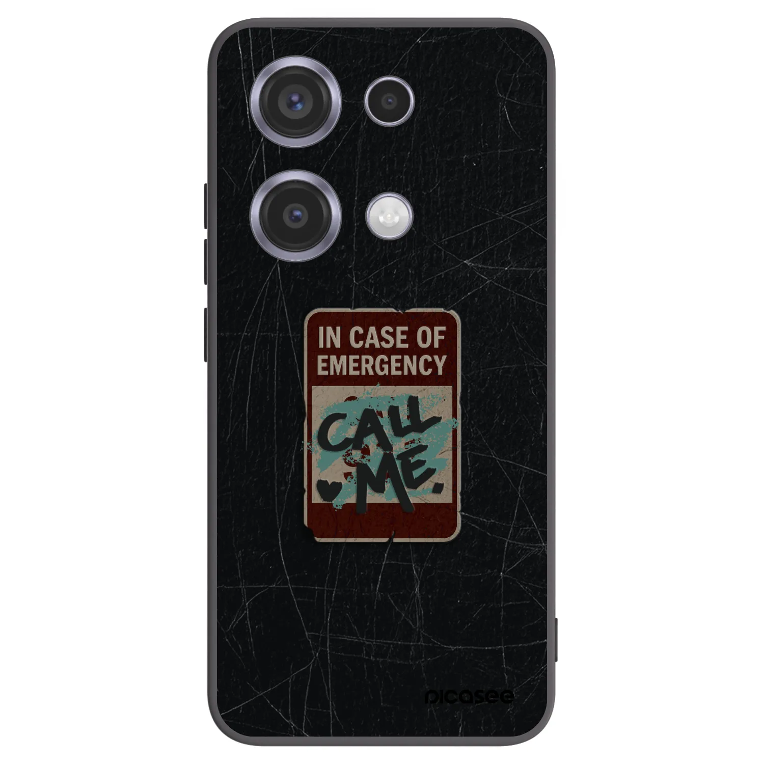 Picasee Xiaomi Redmi Note 14S Hülle - Schwarzes Silikon - EMERGENCY