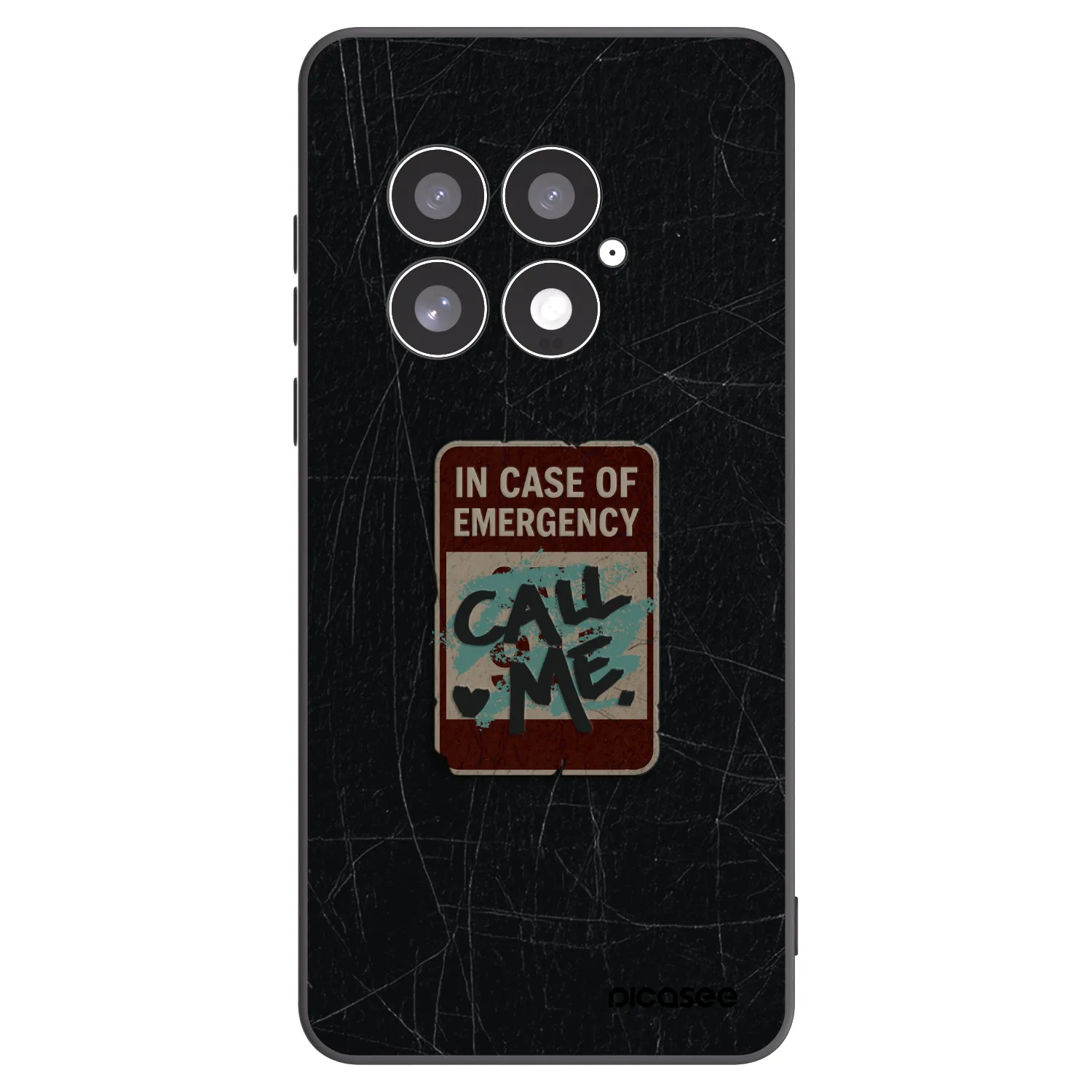 Picasee OnePlus 13 5G Hülle - Schwarzes Silikon - EMERGENCY
