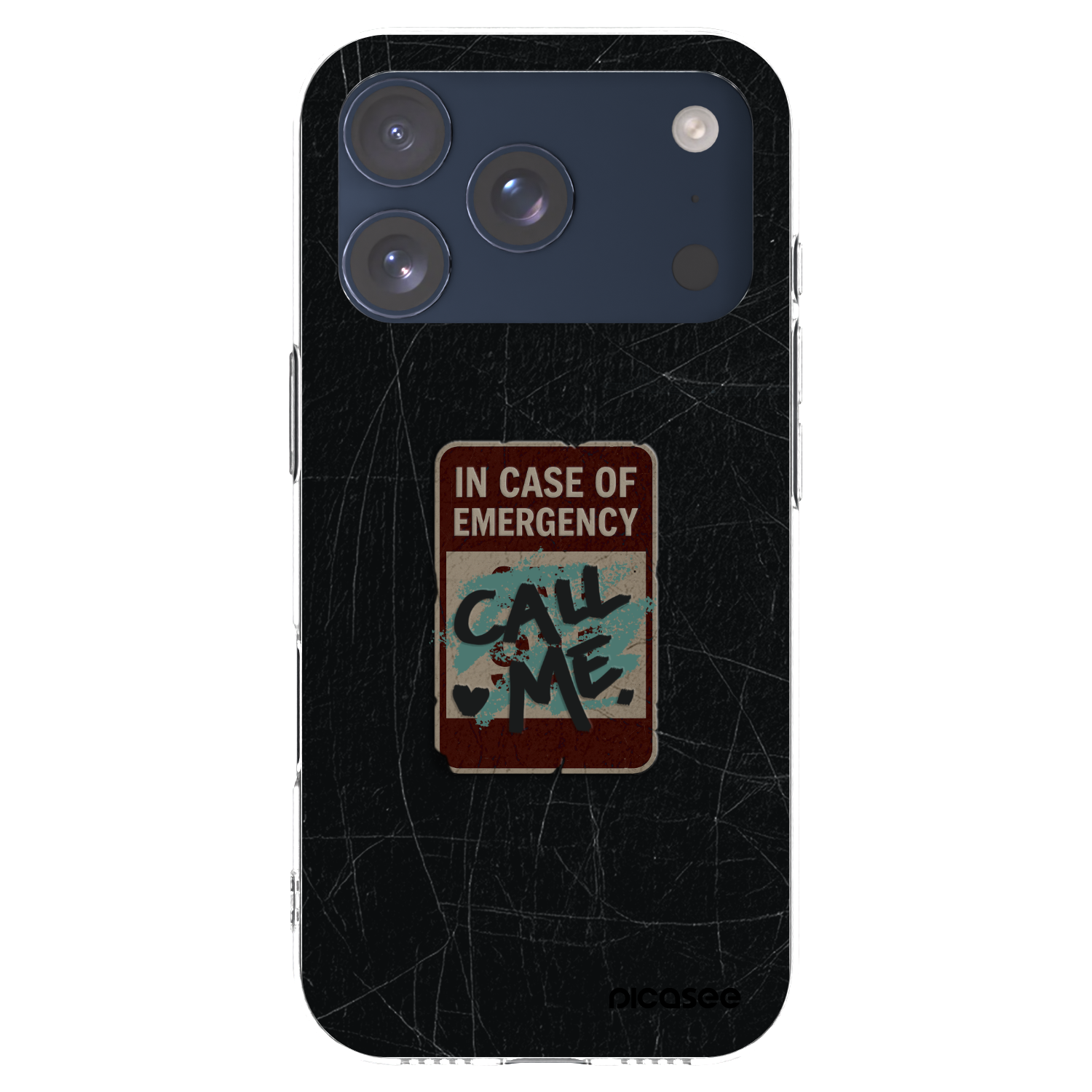 Picasee Apple iPhone 17 Pro Hülle - Transparentes Silikon - EMERGENCY