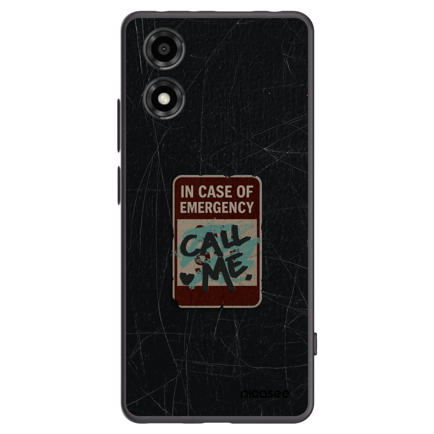 Picasee Motorola Moto E14 Hülle - Schwarzes Silikon - EMERGENCY