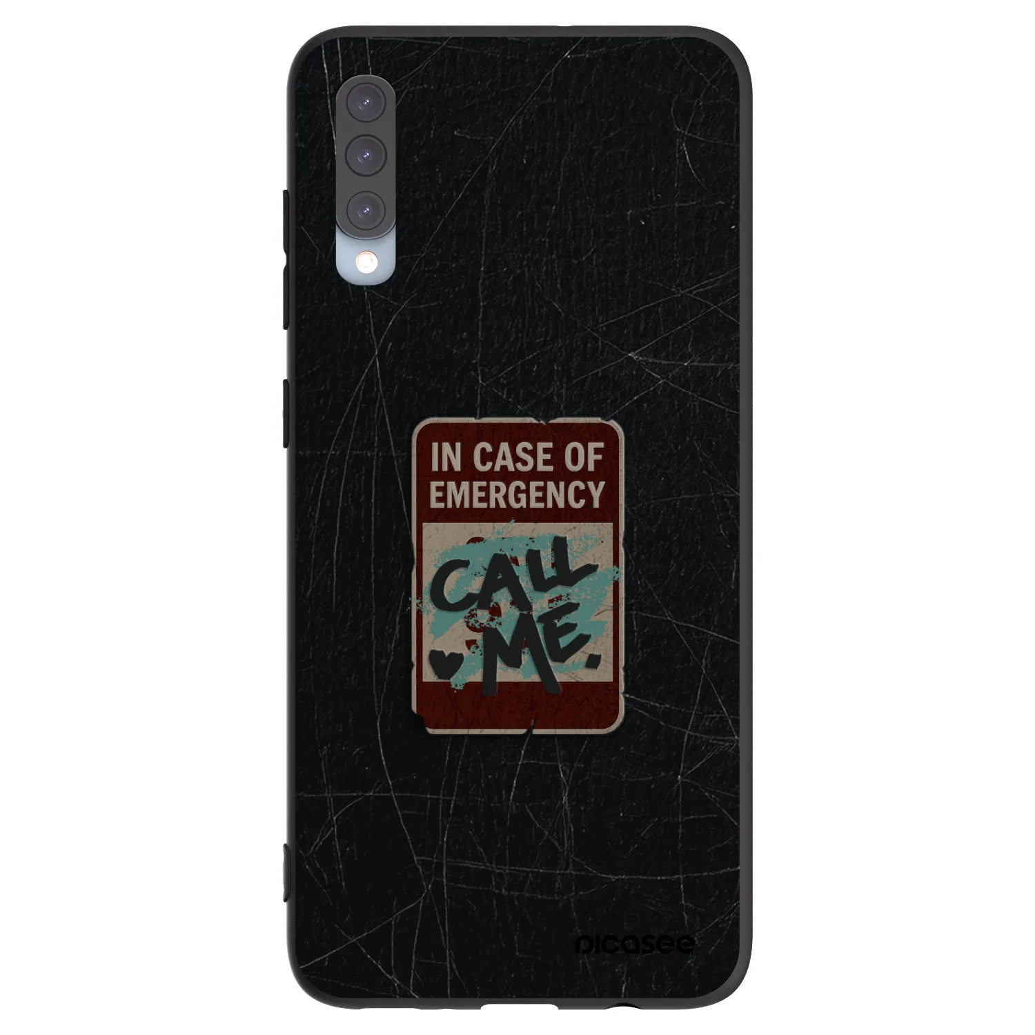 Picasee Samsung Galaxy A70 A705F Hülle - Schwarzes Silikon - EMERGENCY