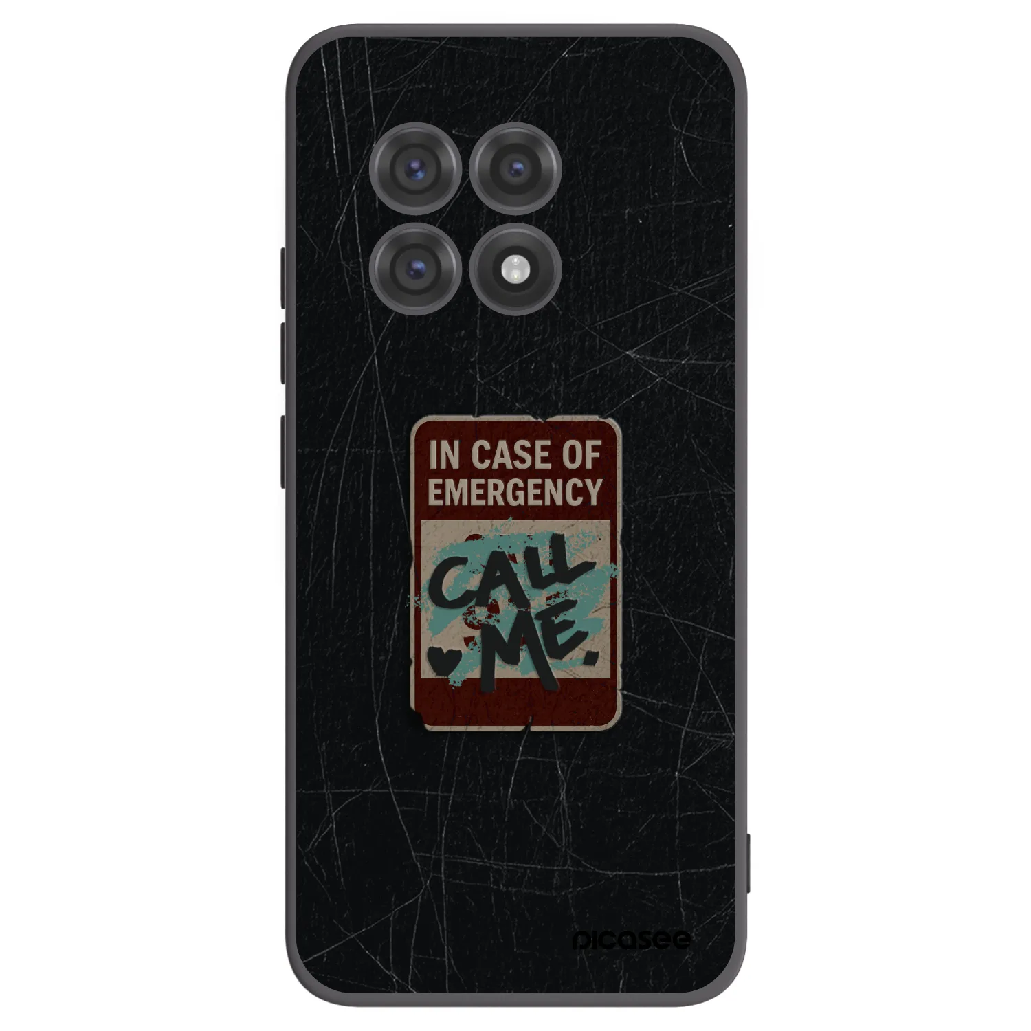 Picasee OnePlus 13R 5G Hülle - Schwarzes Silikon - EMERGENCY