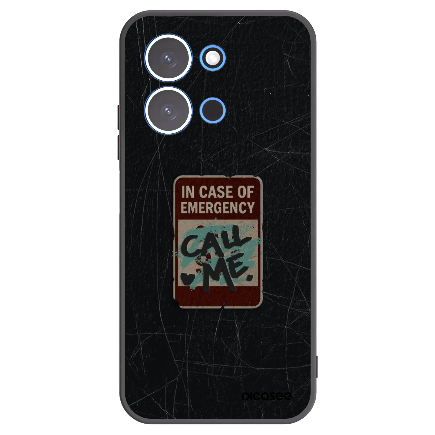 Picasee Xiaomi Redmi 15C 4G Hülle - Schwarzes Silikon - EMERGENCY
