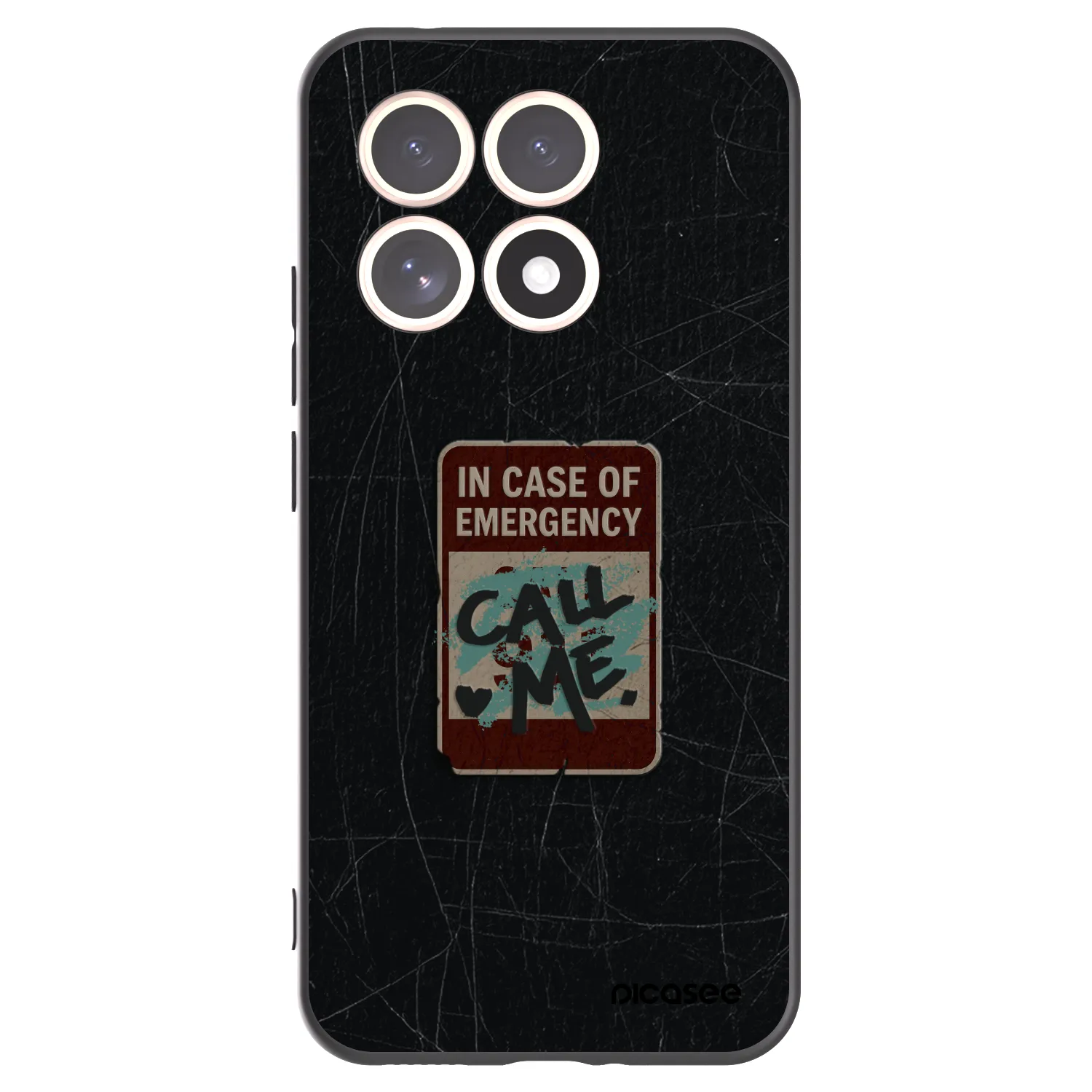 Picasee Xiaomi 15T Hülle - Schwarzes Silikon - EMERGENCY