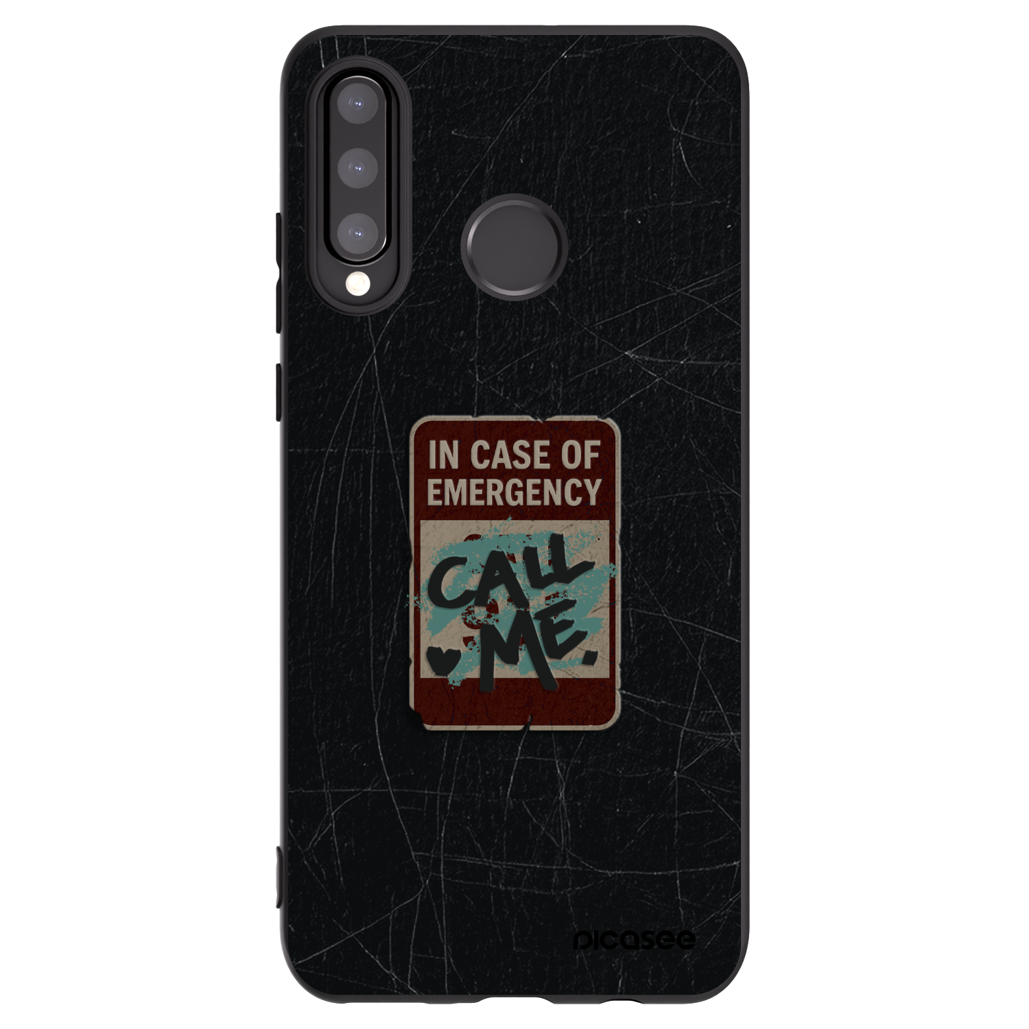 Picasee Huawei P30 Lite Hülle - Schwarzes Silikon - EMERGENCY