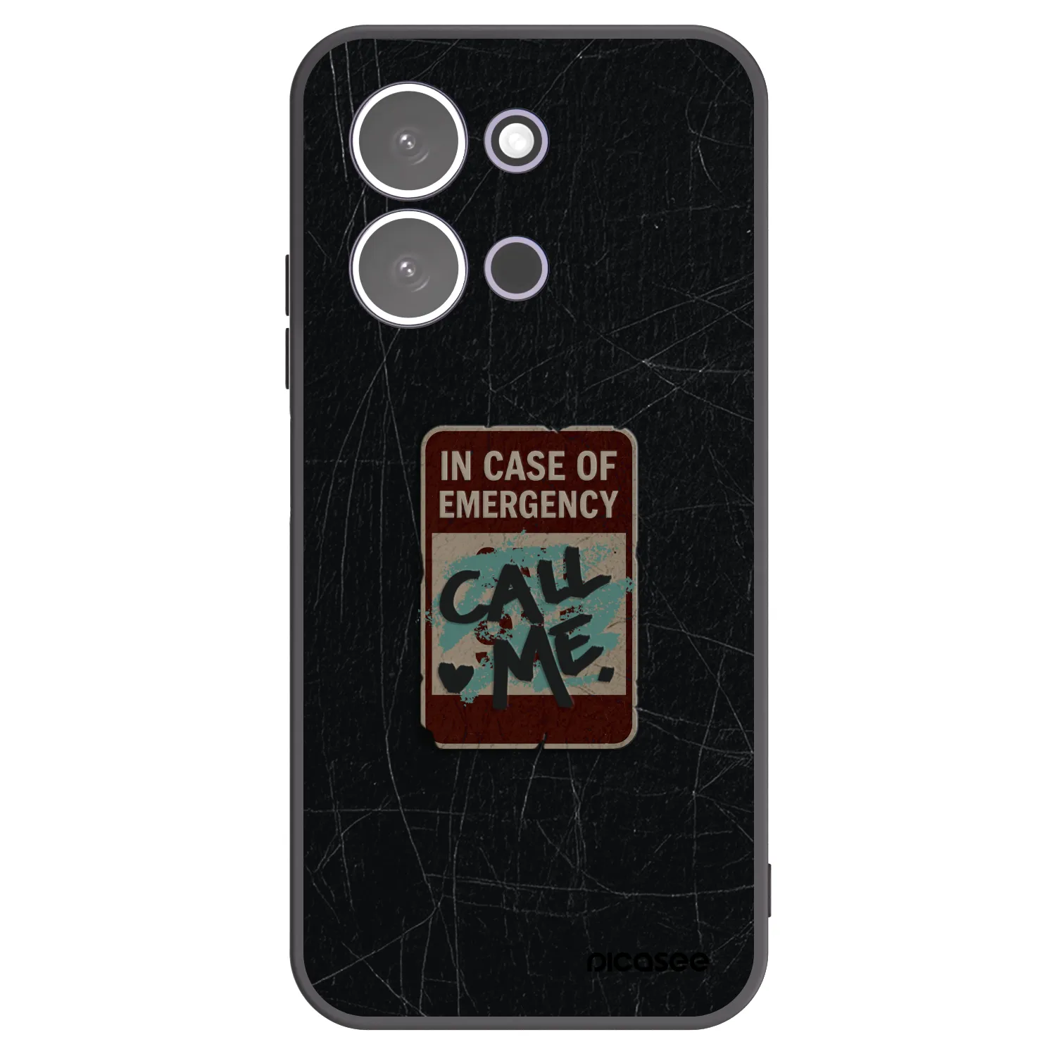 Picasee Xiaomi Redmi 15C 5G Hülle - Schwarzes Silikon - EMERGENCY