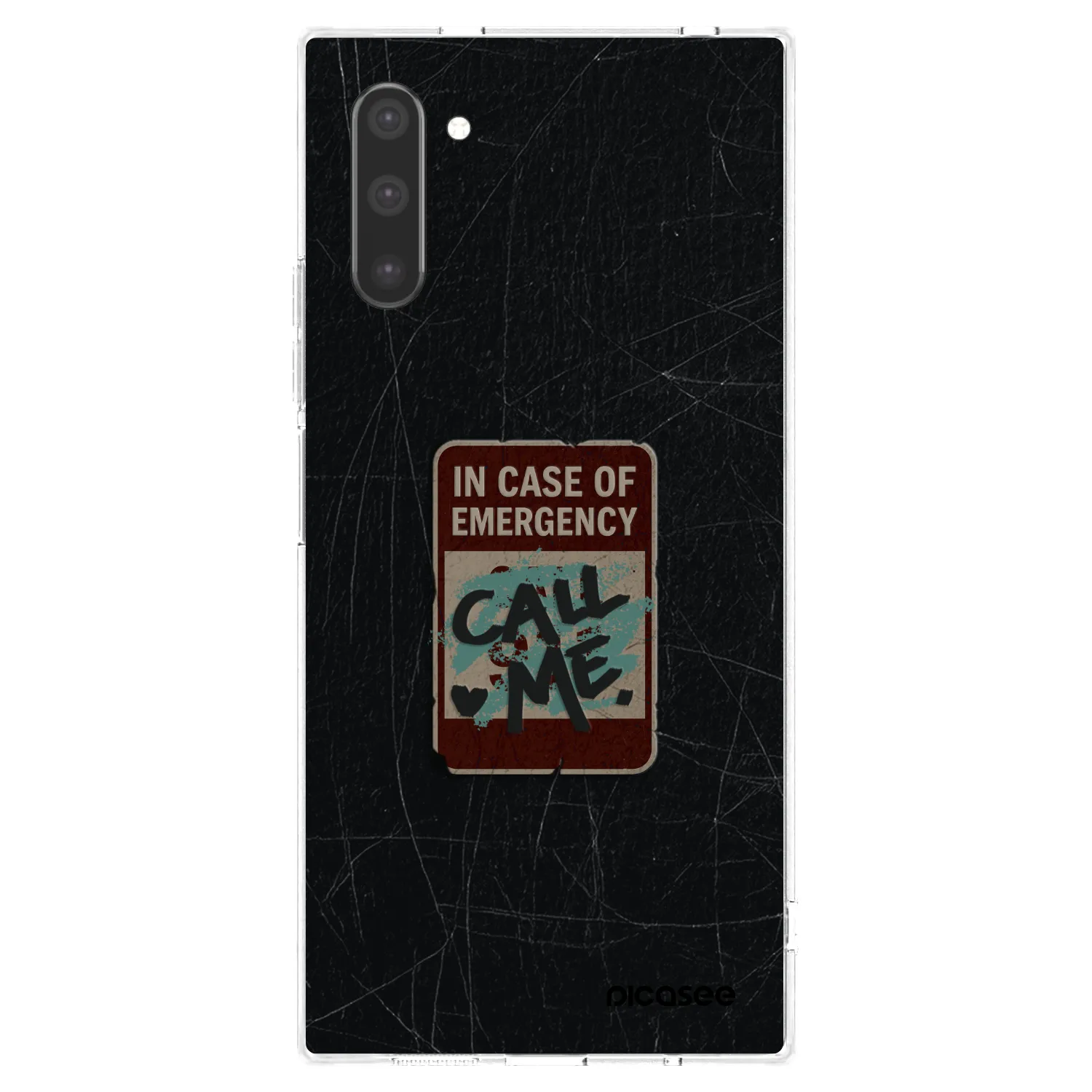 Picasee Samsung Galaxy Note 10 N970F Hülle - Transparentes Silikon - EMERGENCY