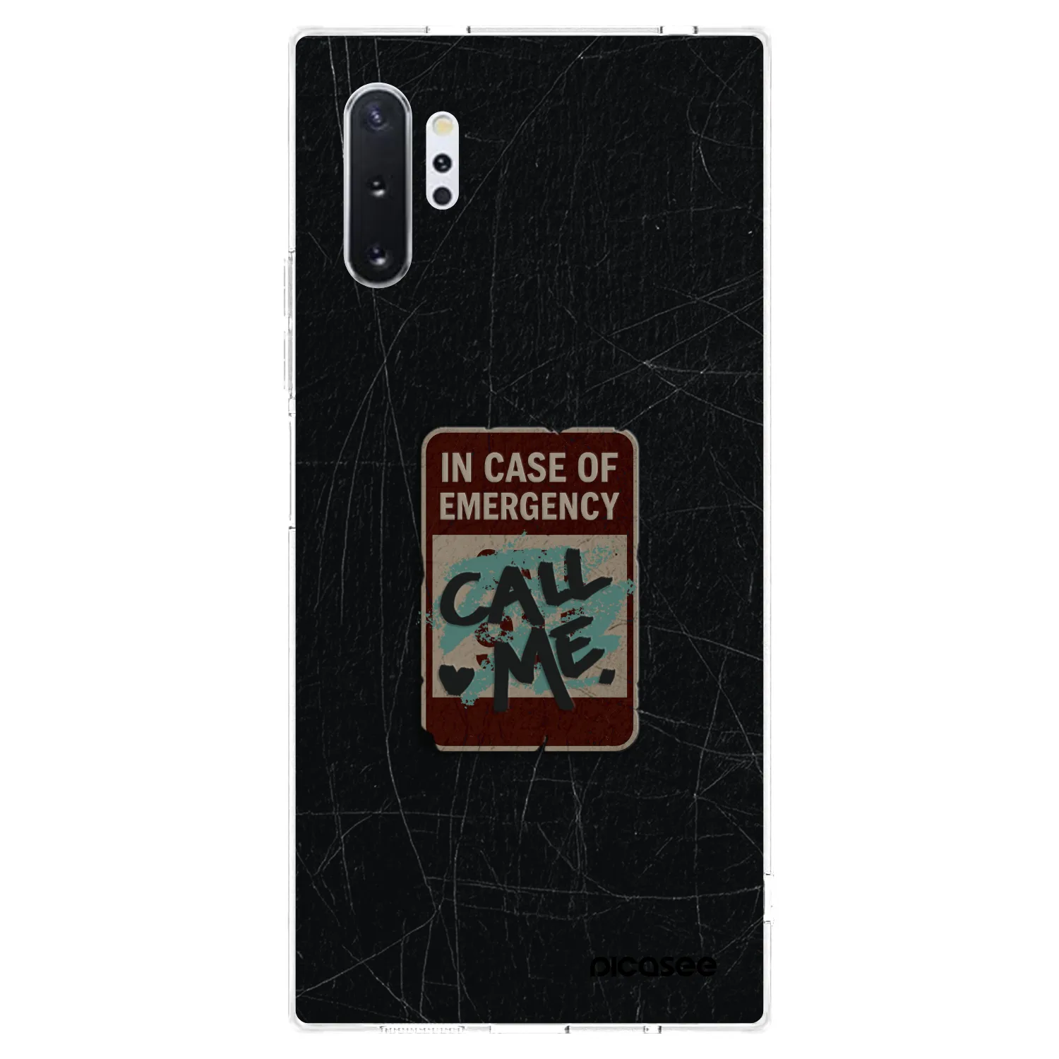Picasee Samsung Galaxy Note 10+ N975F Hülle - Transparentes Silikon - EMERGENCY