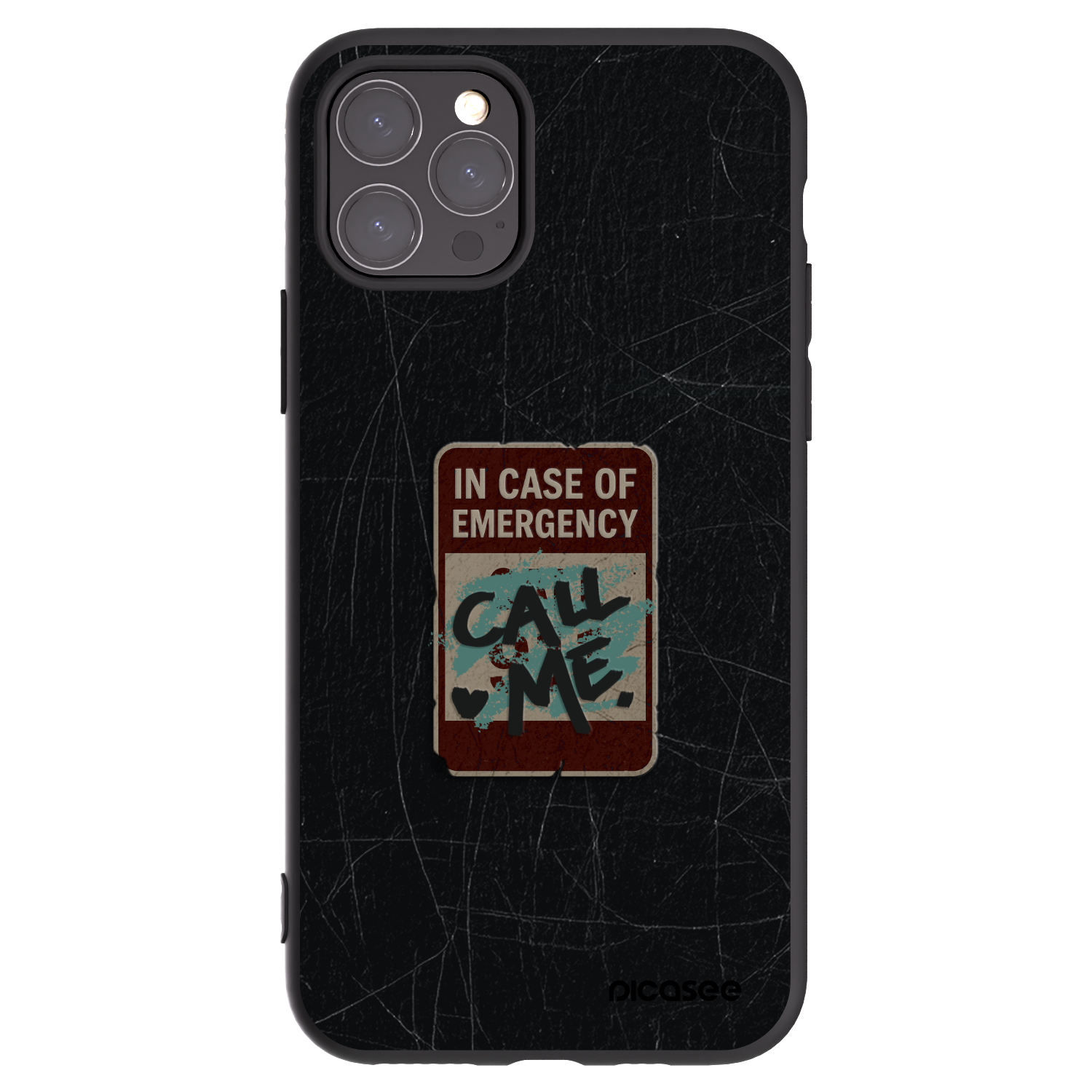 Picasee Apple iPhone 11 Pro Hülle - Schwarzes Silikon - EMERGENCY