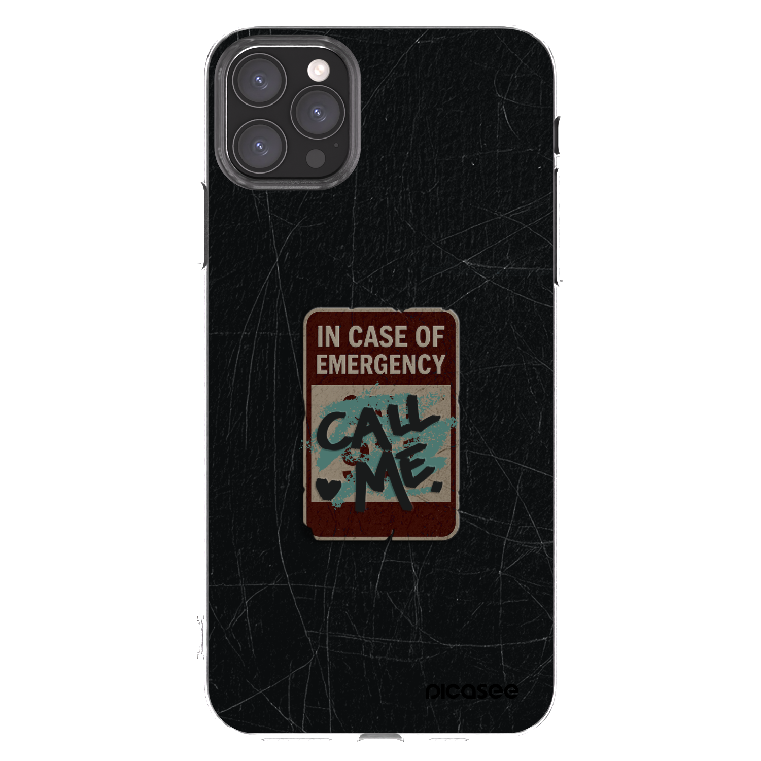 Picasee Apple iPhone 11 Pro Max Hülle - Transparentes Silikon - EMERGENCY