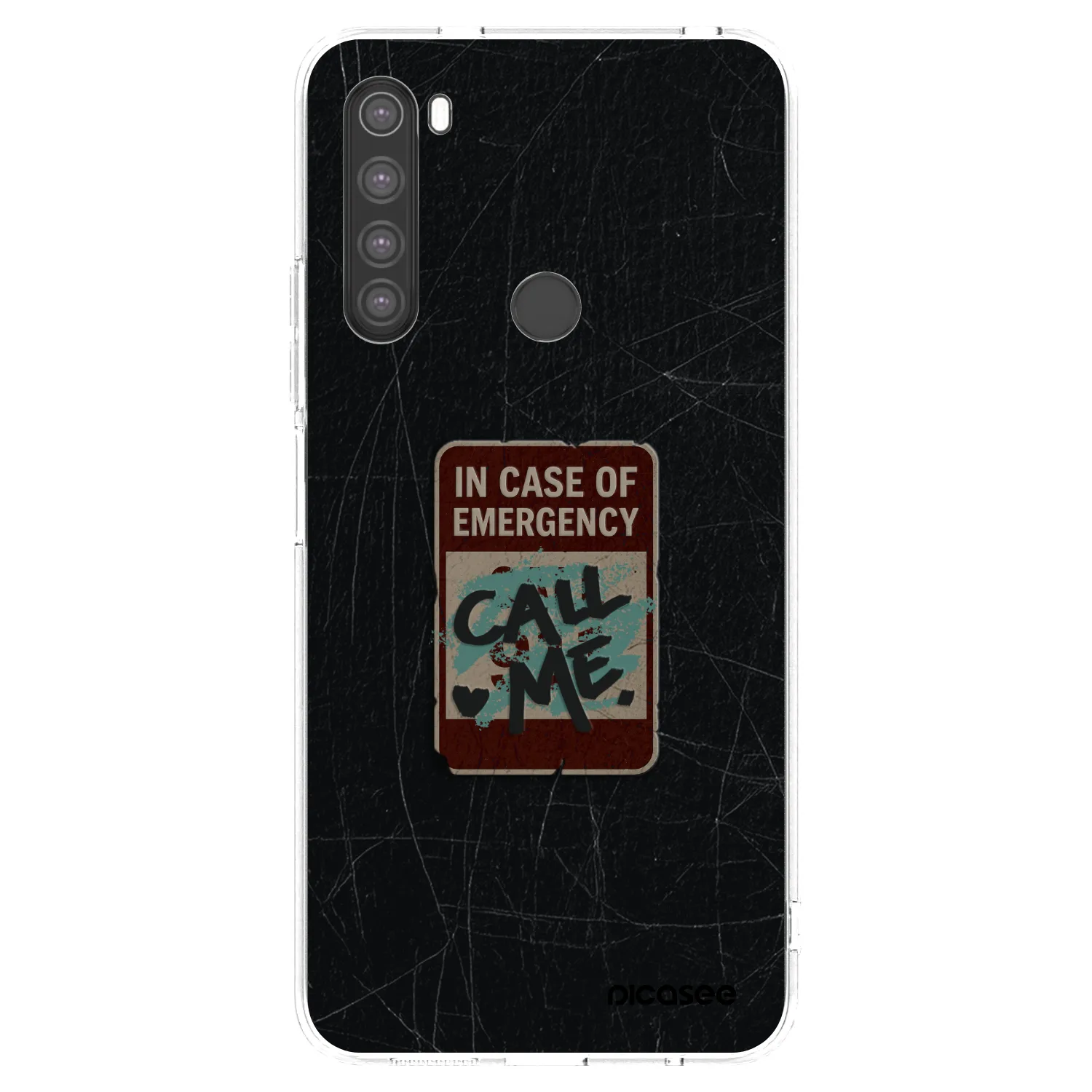Picasee Xiaomi Redmi Note 8 Hülle - Transparentes Silikon - EMERGENCY