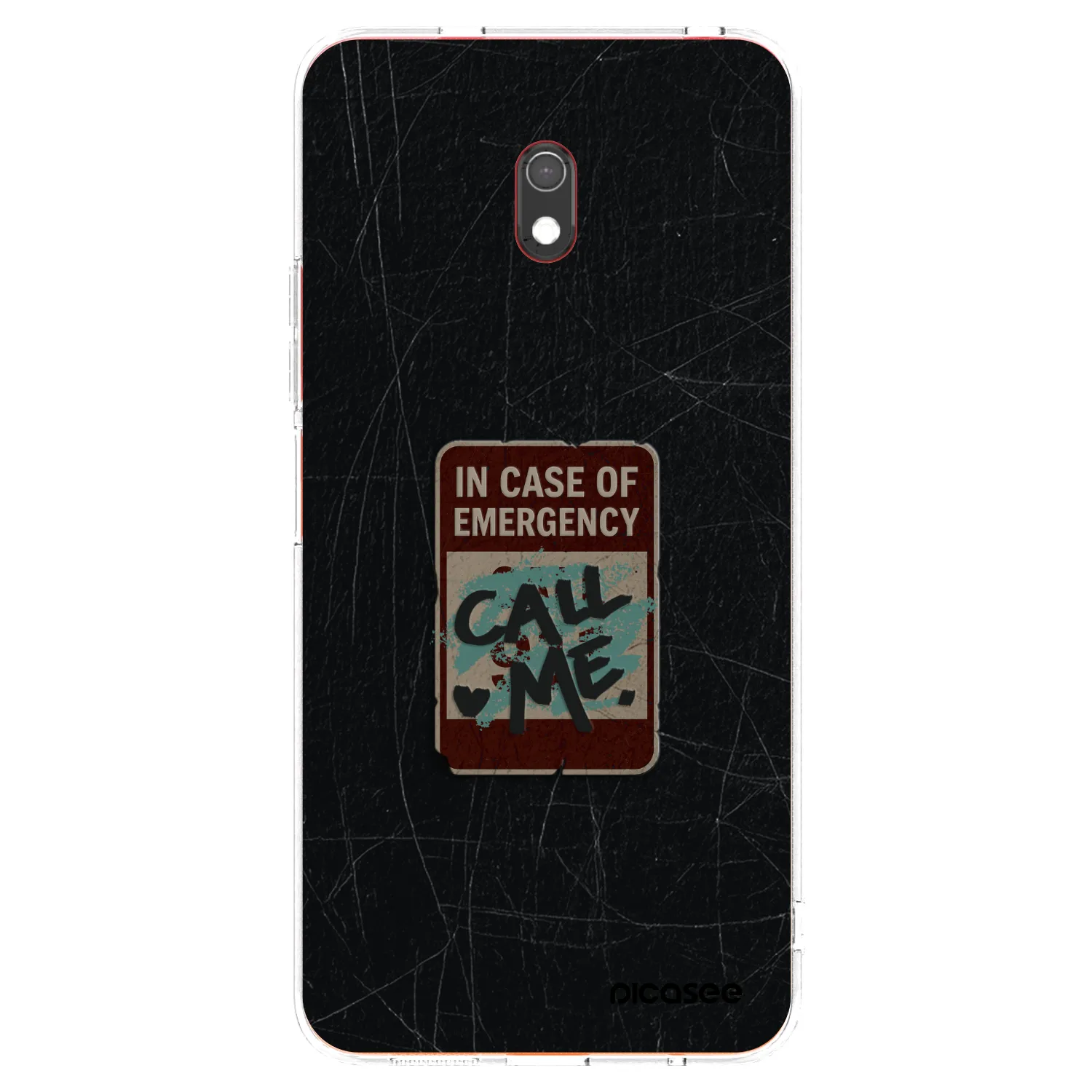Picasee Xiaomi Redmi 8A Hülle - Transparentes Silikon - EMERGENCY