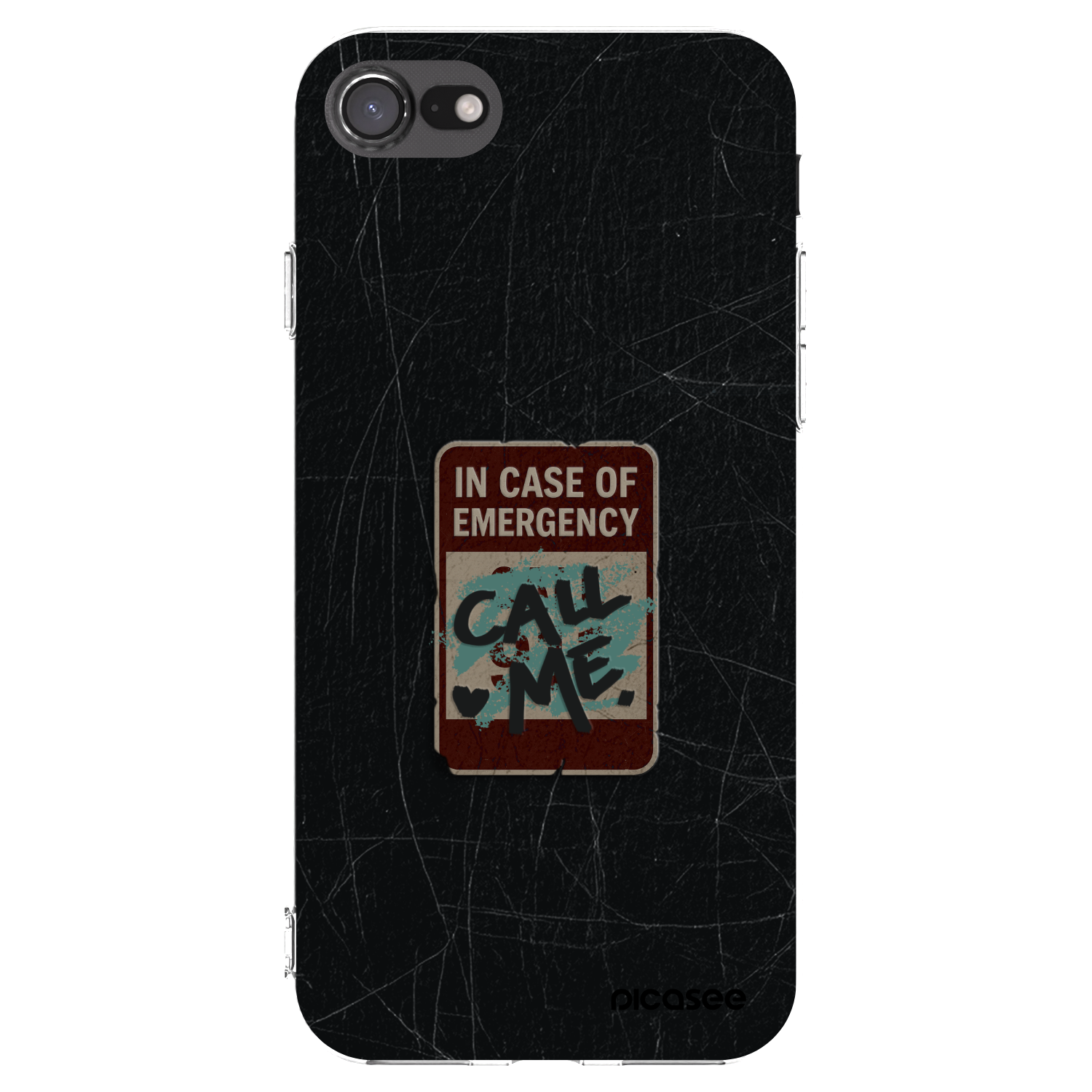 Picasee Apple iPhone SE 2020 Hülle - Transparentes Silikon - EMERGENCY