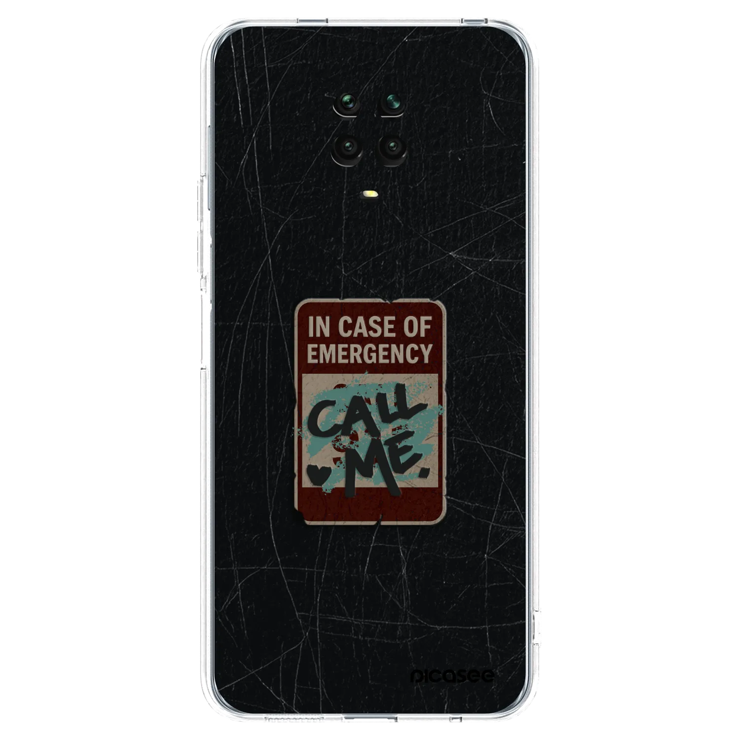 Picasee Xiaomi Redmi Note 9S Hülle - Transparentes Silikon - EMERGENCY