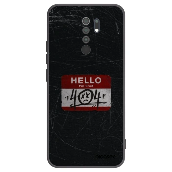 Picasee Xiaomi Redmi 9 Hülle - Schwarzes Silikon - HELLO 404