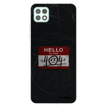 Picasee Samsung Galaxy A22 A226B 5G Hülle - Transparentes Silikon - HELLO 404
