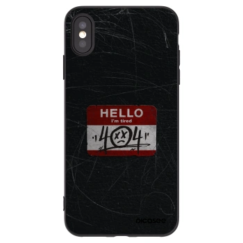 Picasee Apple iPhone XS Max Hülle - Schwarzes Silikon - HELLO 404