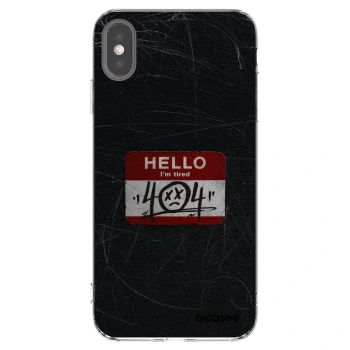 Picasee Apple iPhone XS Max Hülle - Transparentes Silikon - HELLO 404