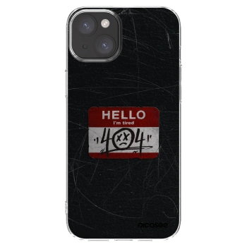 Picasee Apple iPhone 15 Plus Hülle - Transparentes Silikon - HELLO 404