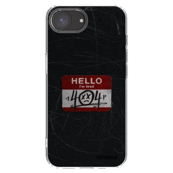 Picasee Apple iPhone 16e Hülle - Transparentes Silikon - HELLO 404