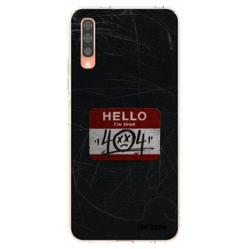 Picasee Samsung Galaxy A70 A705F Hülle - Transparentes Silikon - HELLO 404