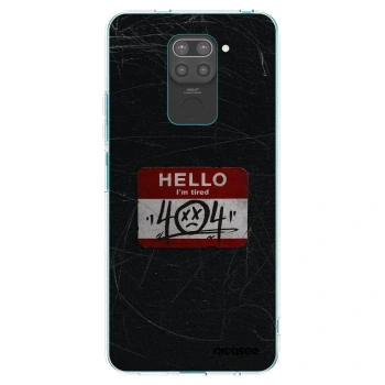 Picasee Xiaomi Redmi Note 9 Hülle - Schwarzes Silikon - HELLO 404