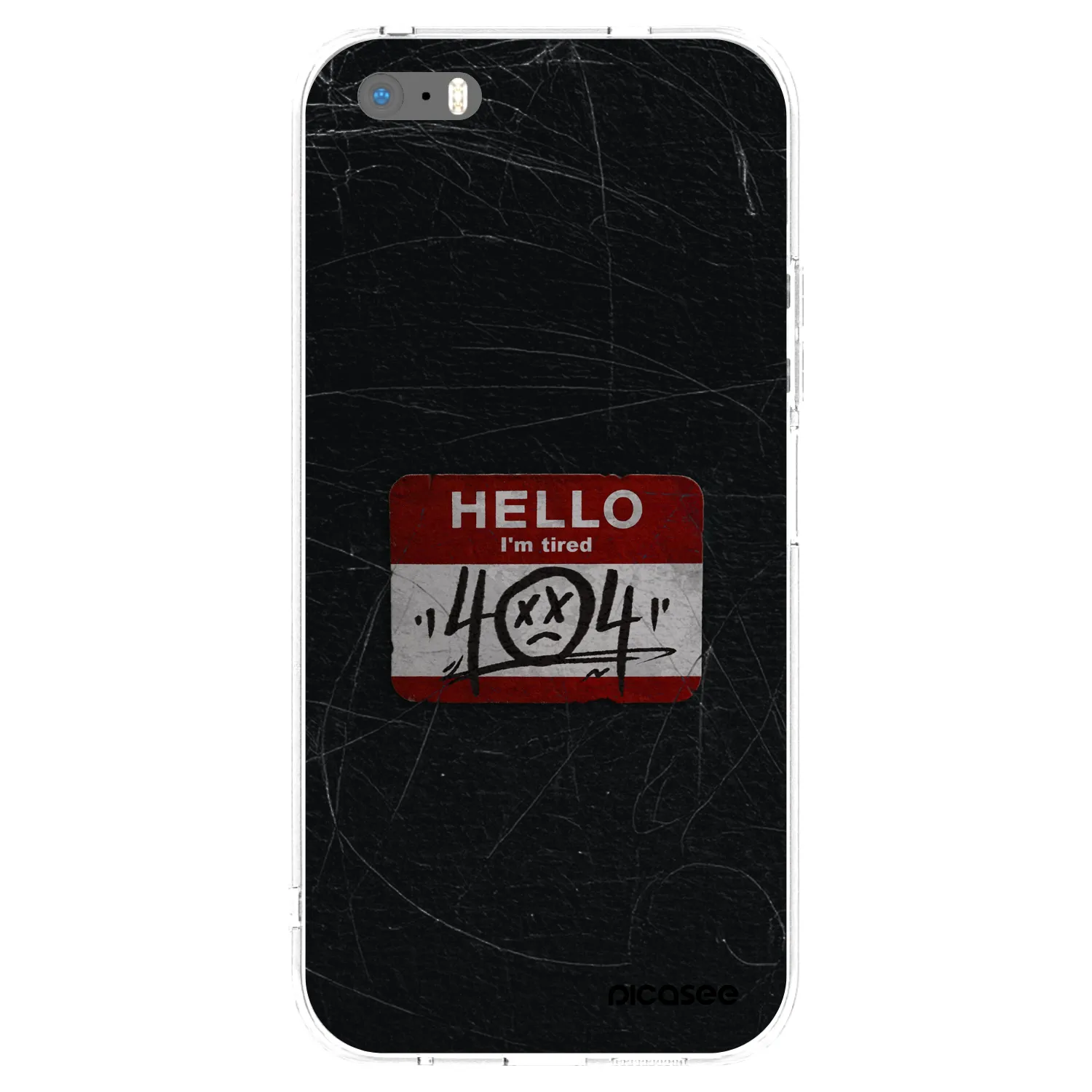 Picasee Apple iPhone 5/5S/SE Hülle - Transparentes Silikon - HELLO 404