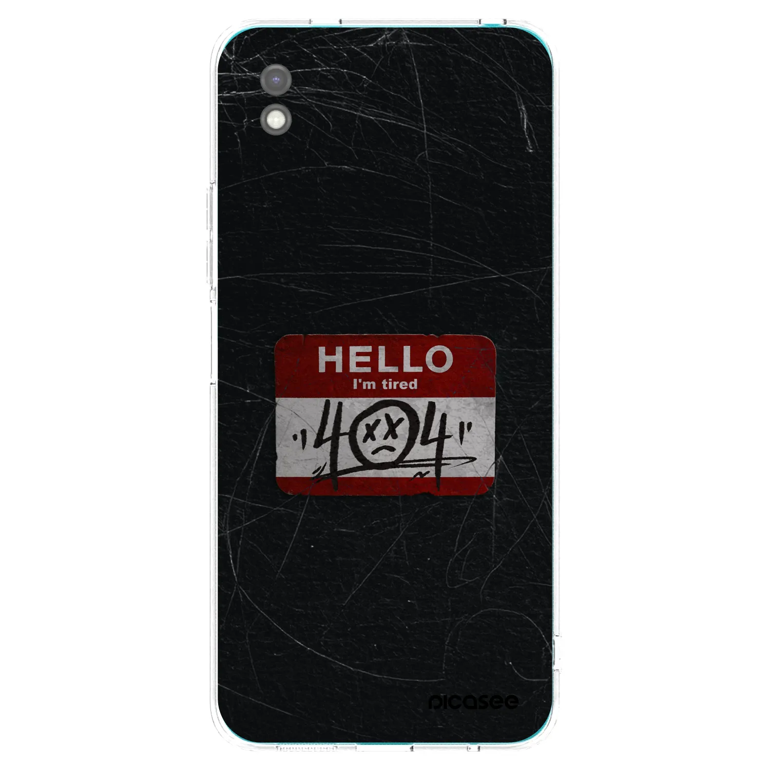 Picasee Xiaomi Redmi 9A Hülle - Schwarzes Silikon - HELLO 404