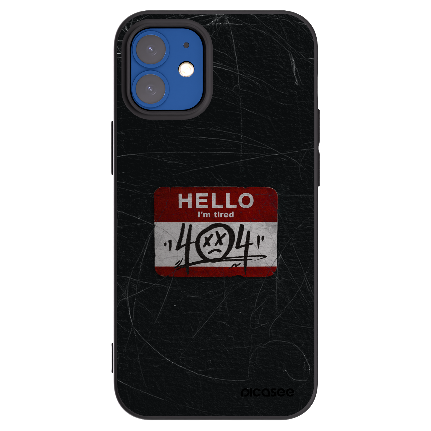 Picasee Apple iPhone 12 mini Hülle - Schwarzes Silikon - HELLO 404