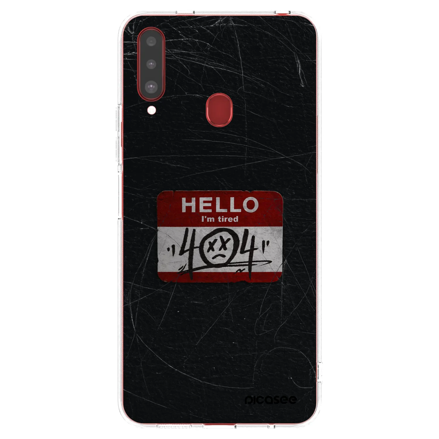 Picasee Samsung Galaxy A20s Hülle - Transparentes Silikon - HELLO 404