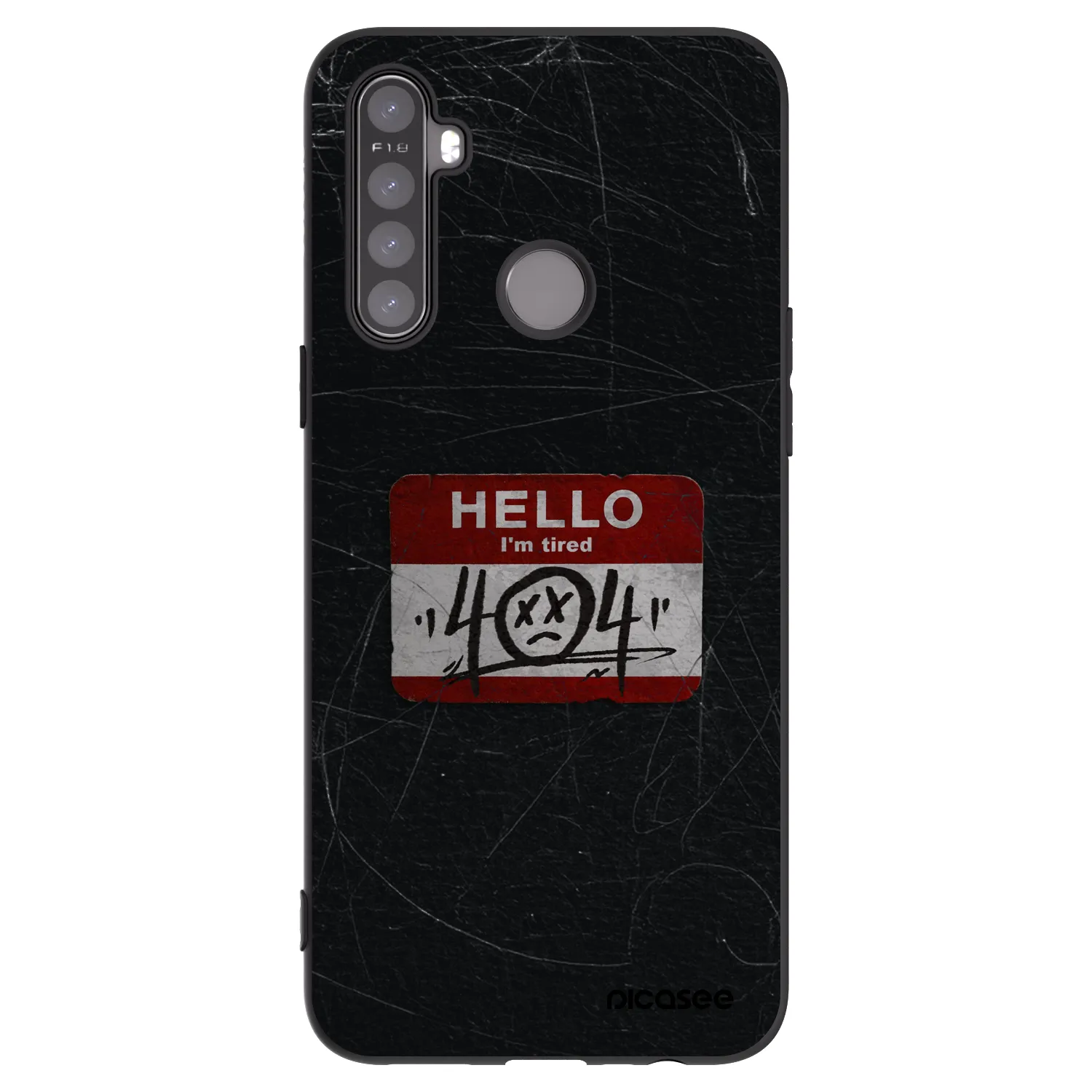Picasee Realme 6i Hülle - Schwarzes Silikon - HELLO 404